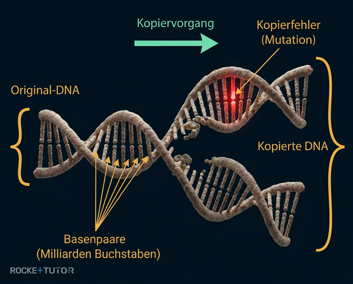 DNA-Strang mit einem Kopierfehler