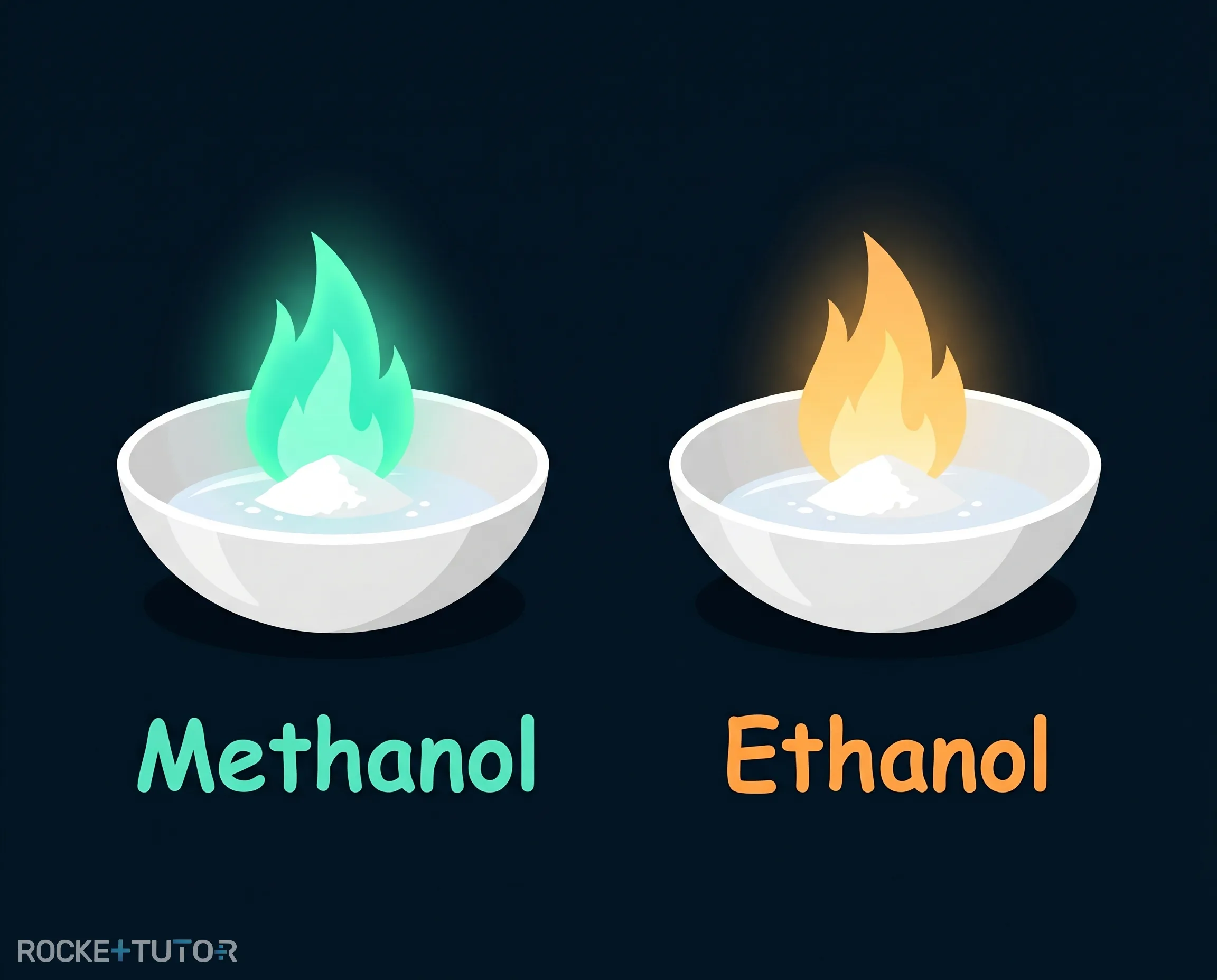 Boraxprobe mit grüner Flamme