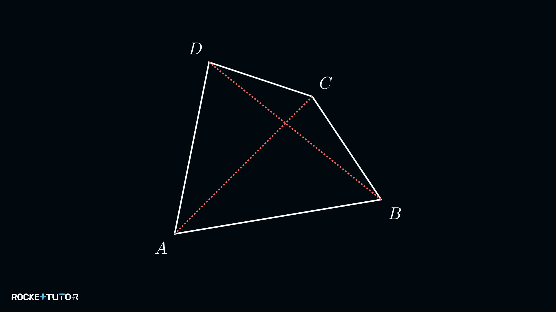 Viereck mit eingezeichneten Diagonalen