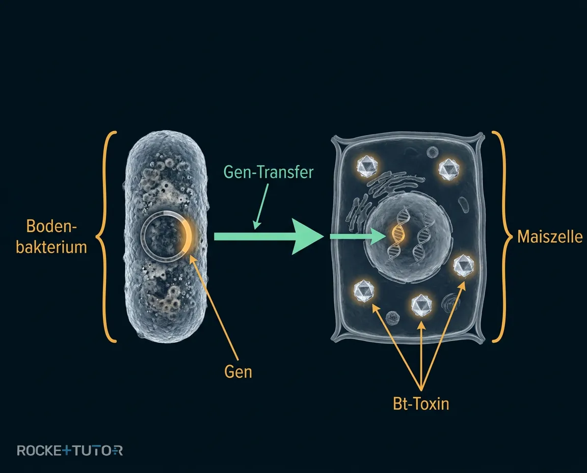 Genübertragung von Bakterium auf Mais