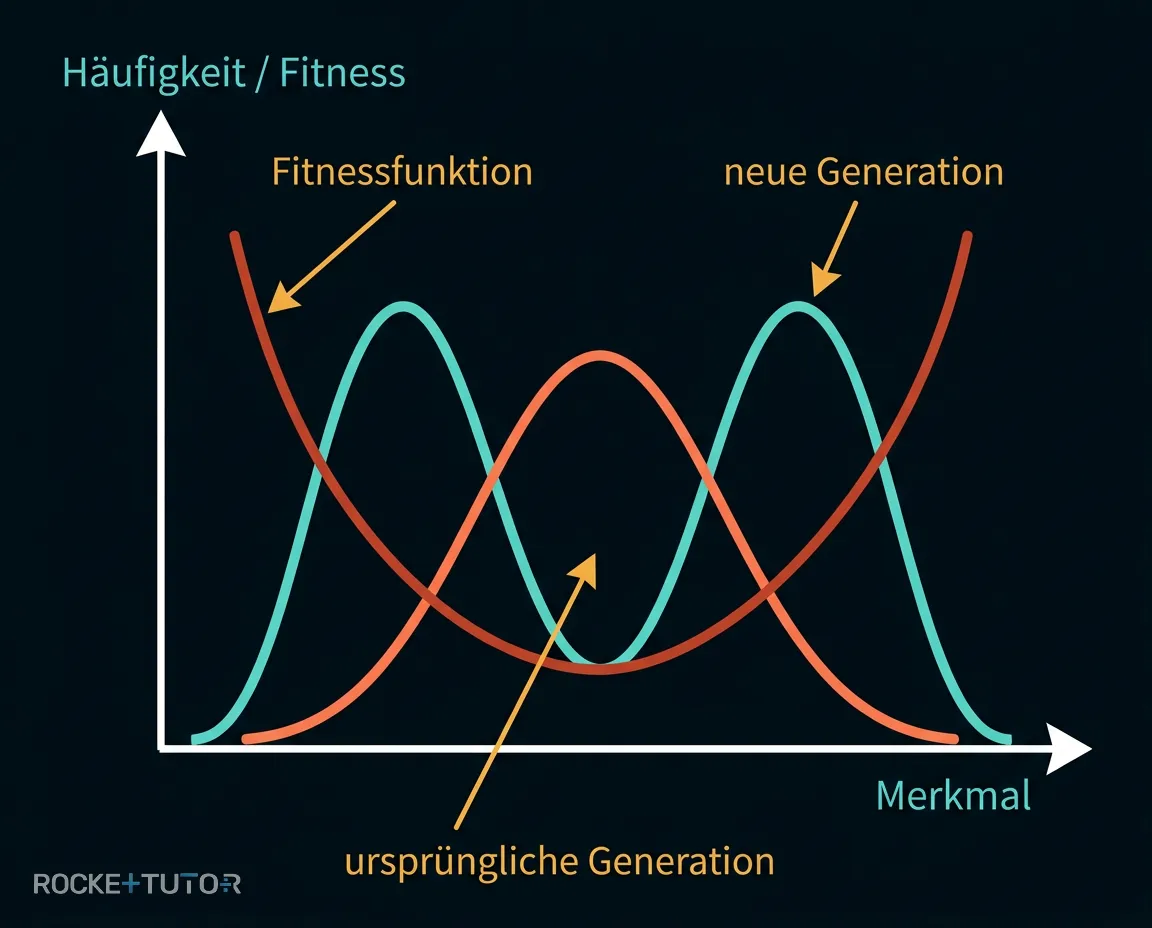 Diagramm zur disruptiven Selektion