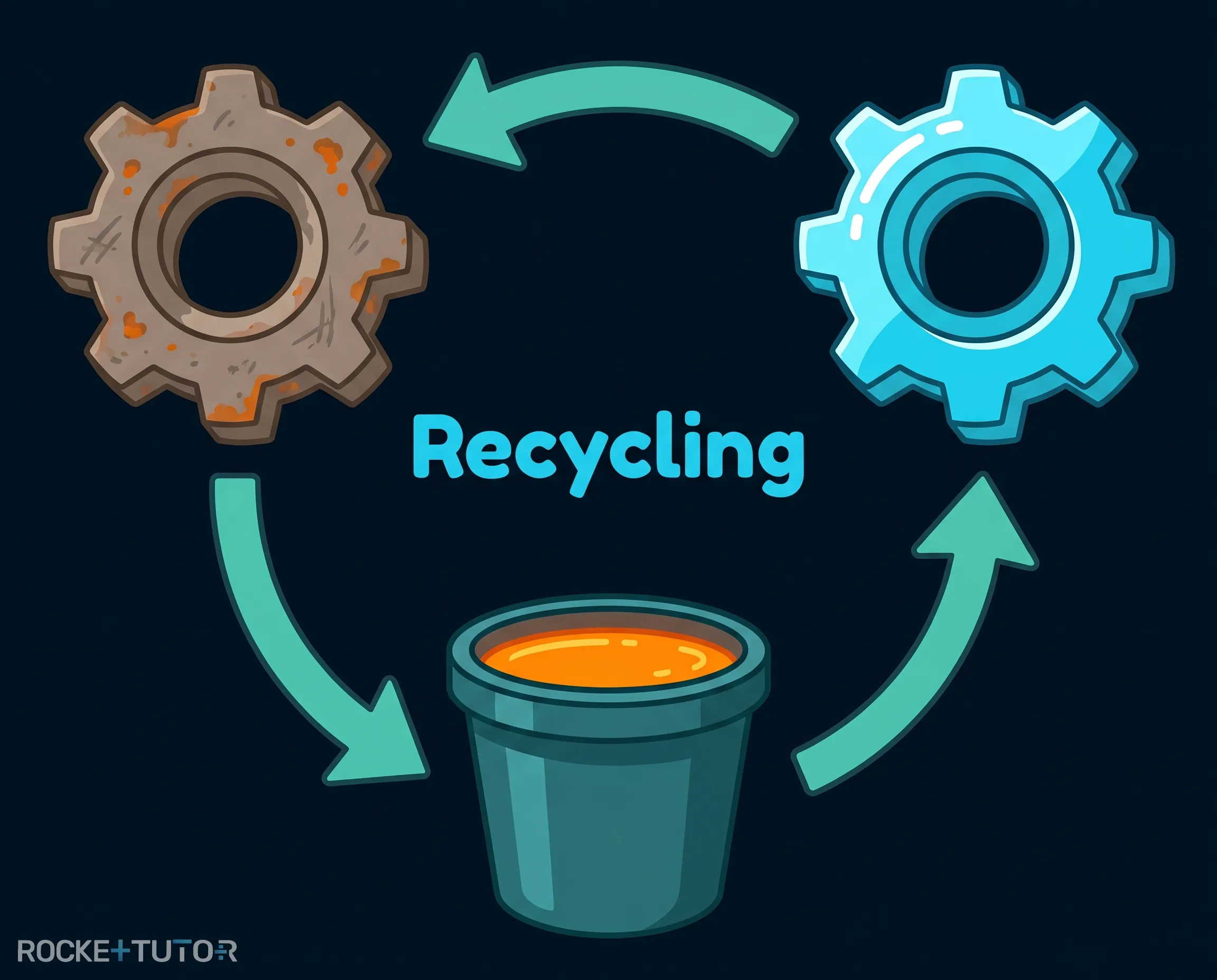 Recyclingkreislauf von Metallen