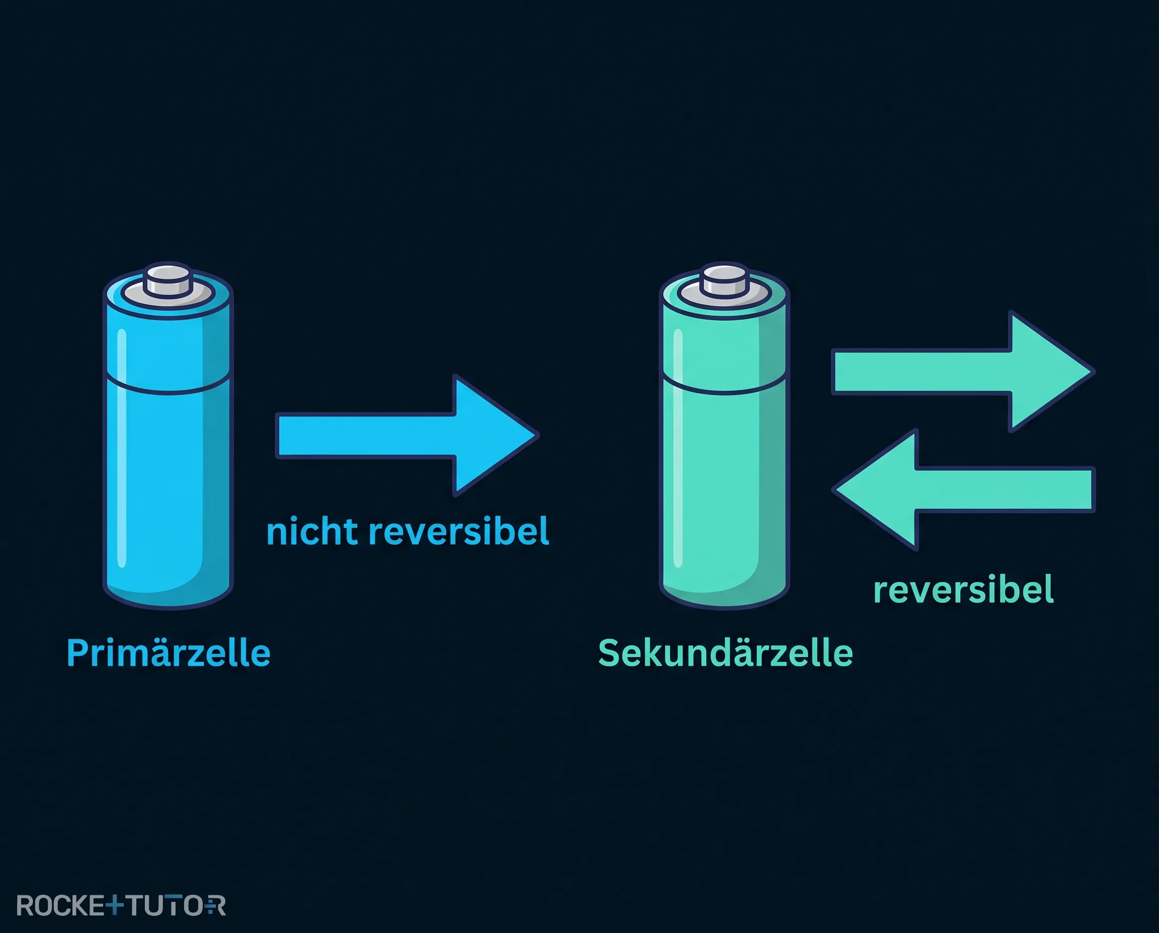 Primärzelle und Sekundärzelle im Vergleich
