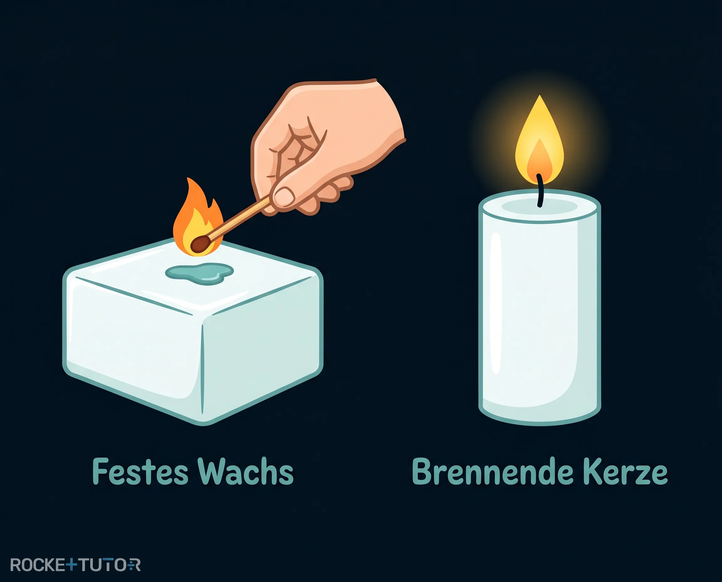 Brennende Kerze im Dunkeln