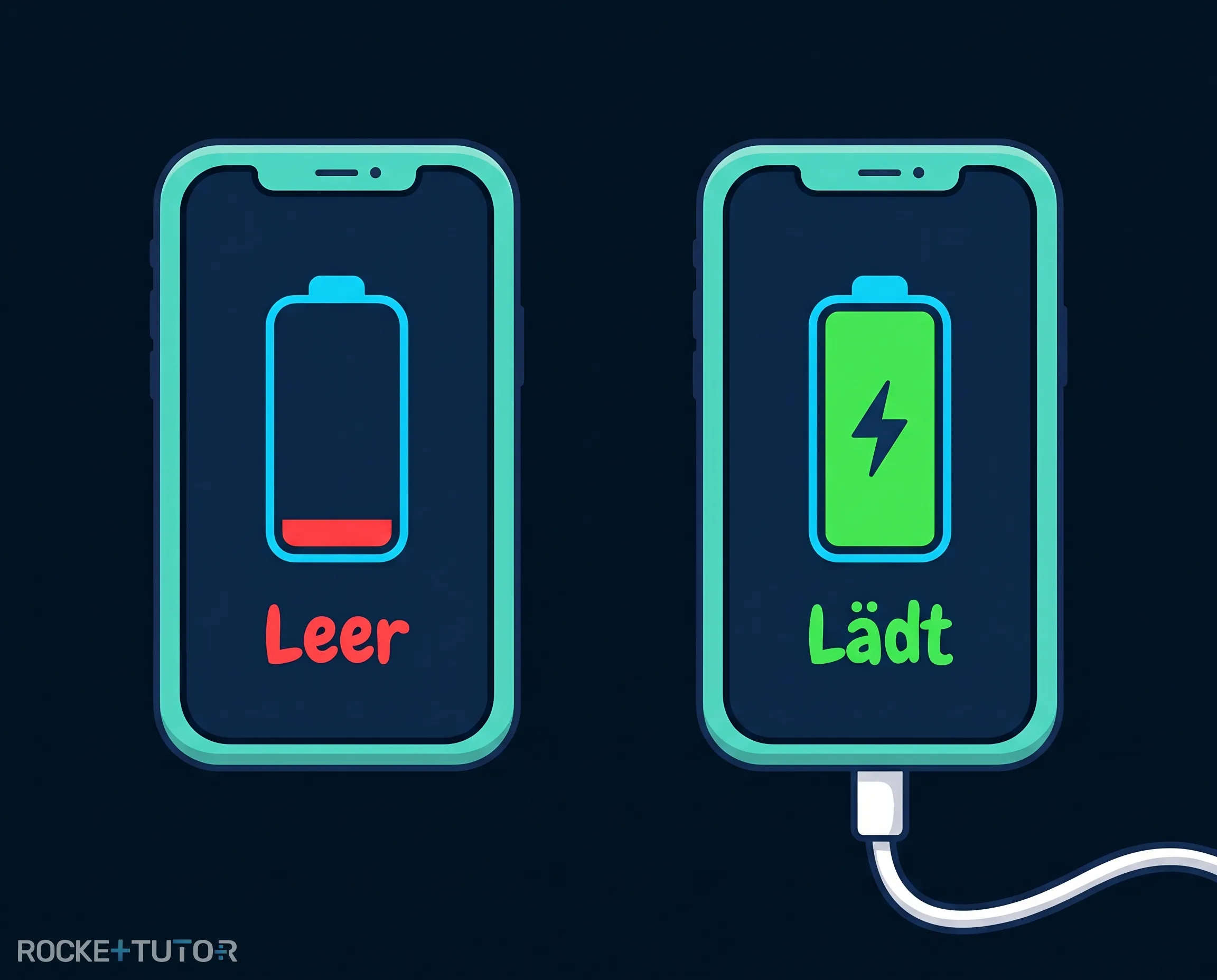 Smartphone Batterie Ladeanzeige