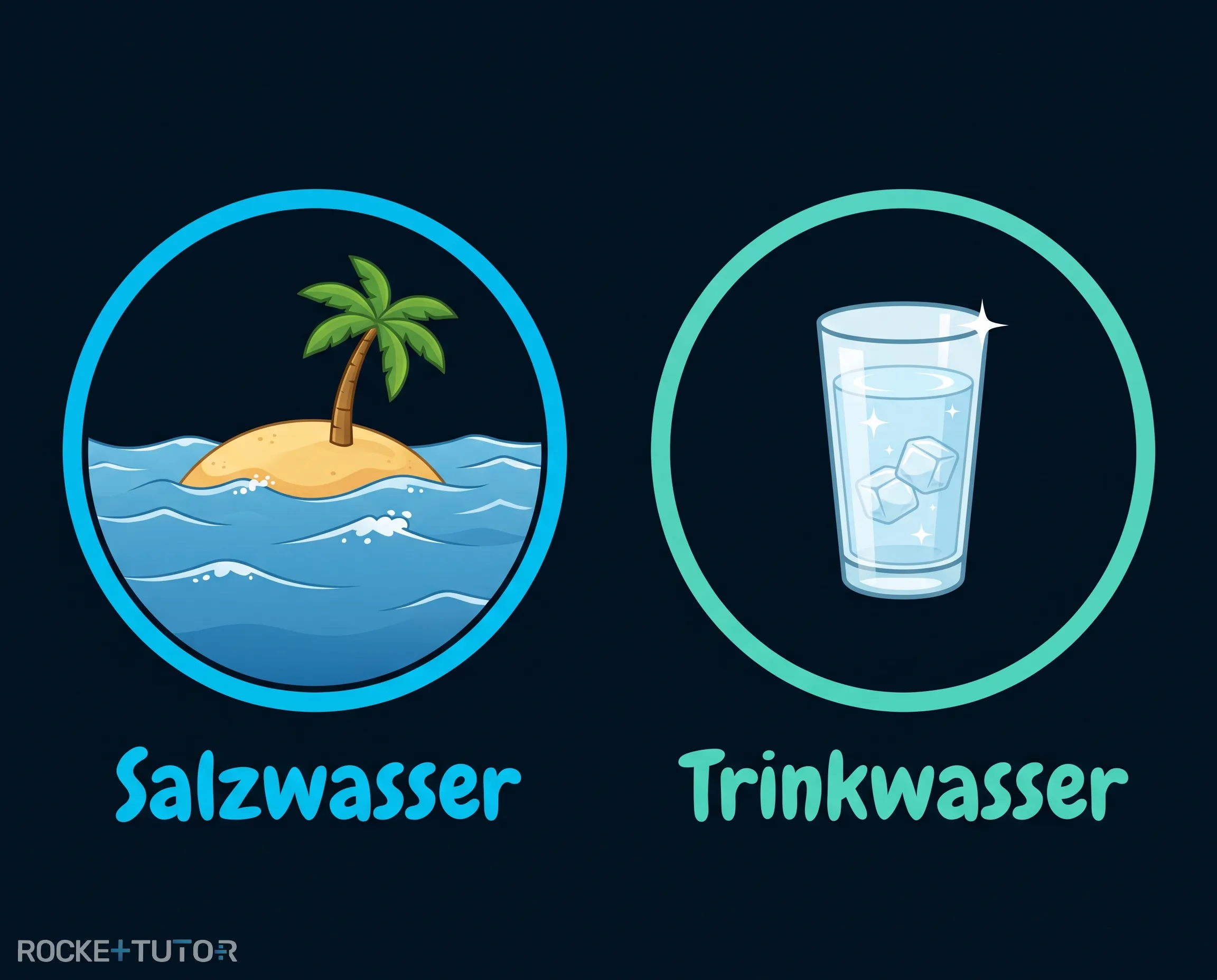 Insel mit Salzwasser