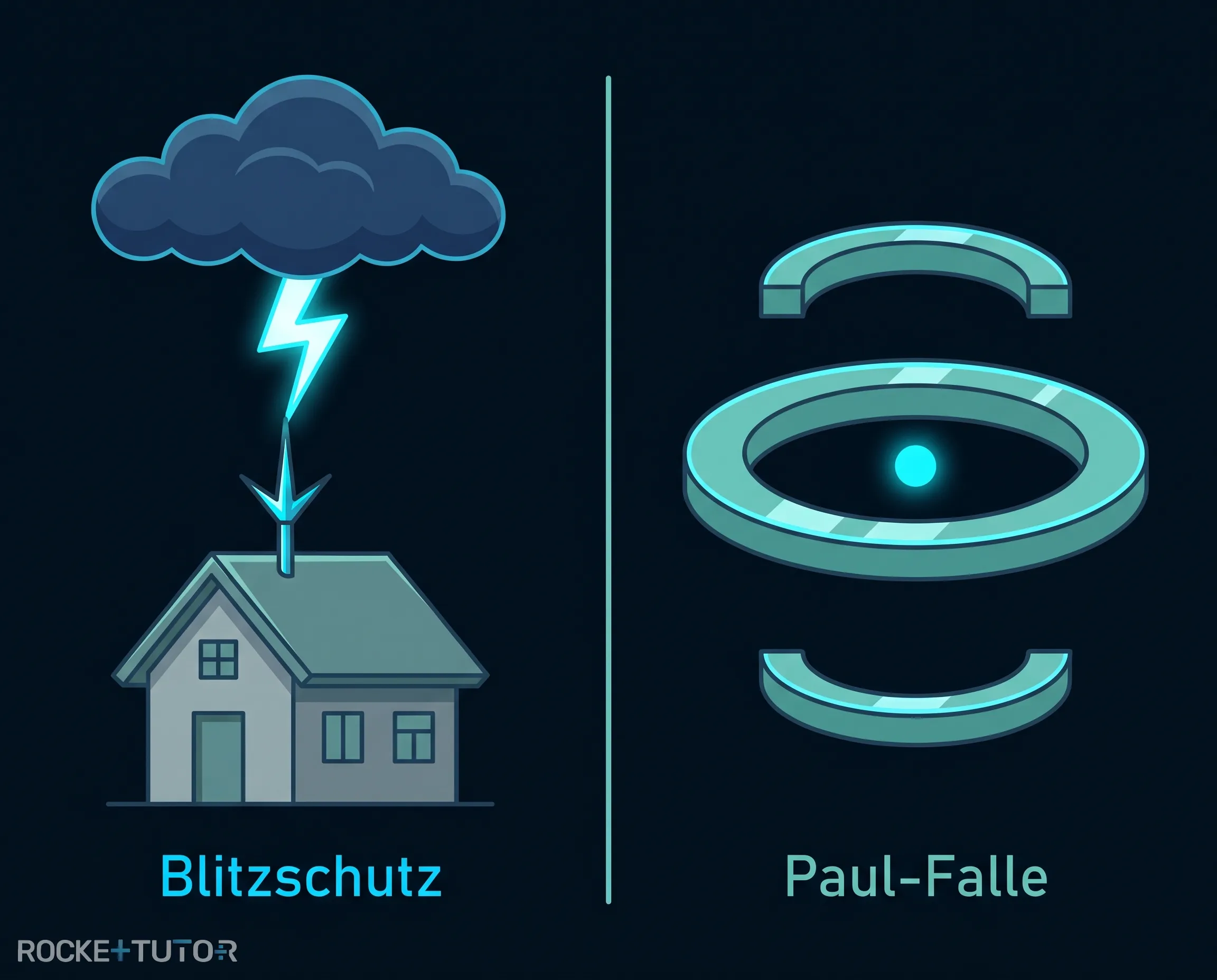 Gewitterblitz über einer Stadt