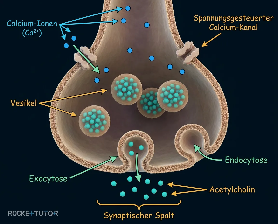 Exocytose von Neurotransmittern