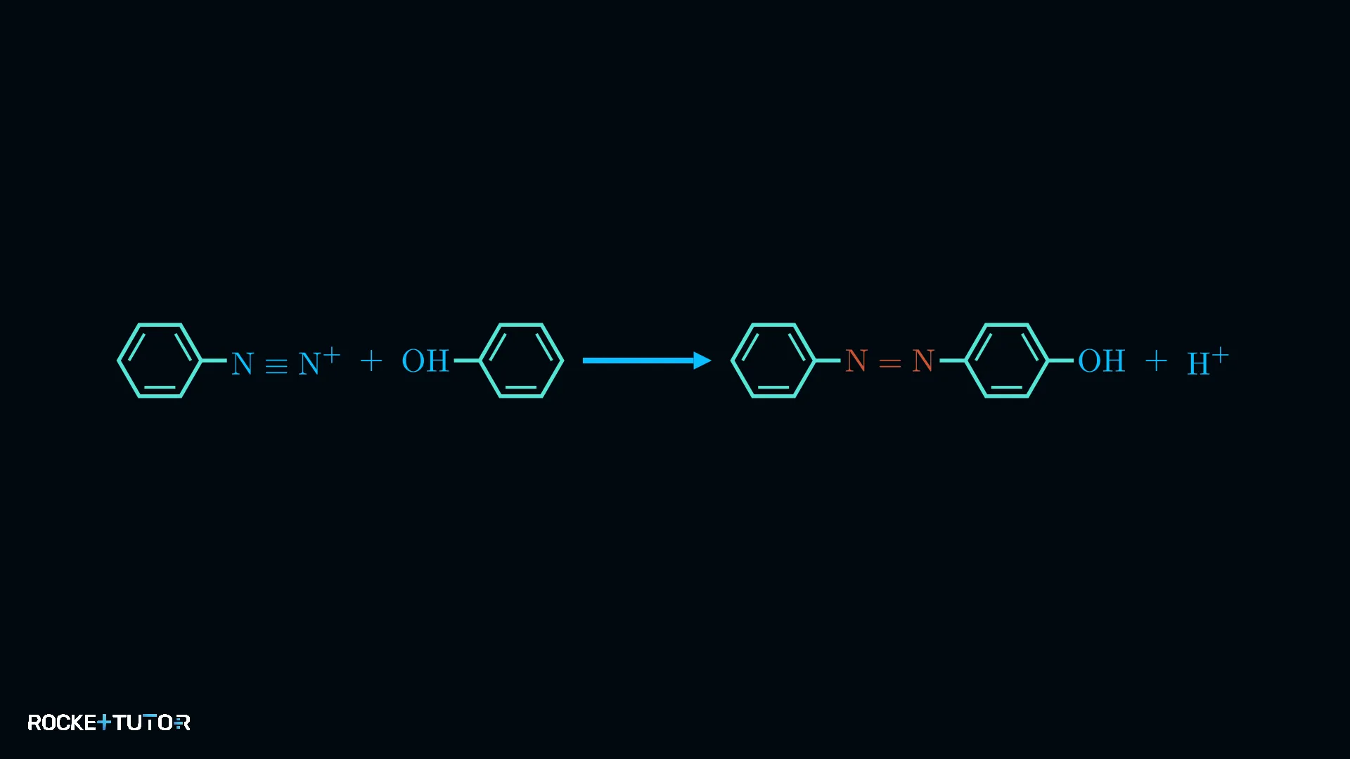 Reaktionsprodukt 4-Hydroxyazobenzol gezeichnet