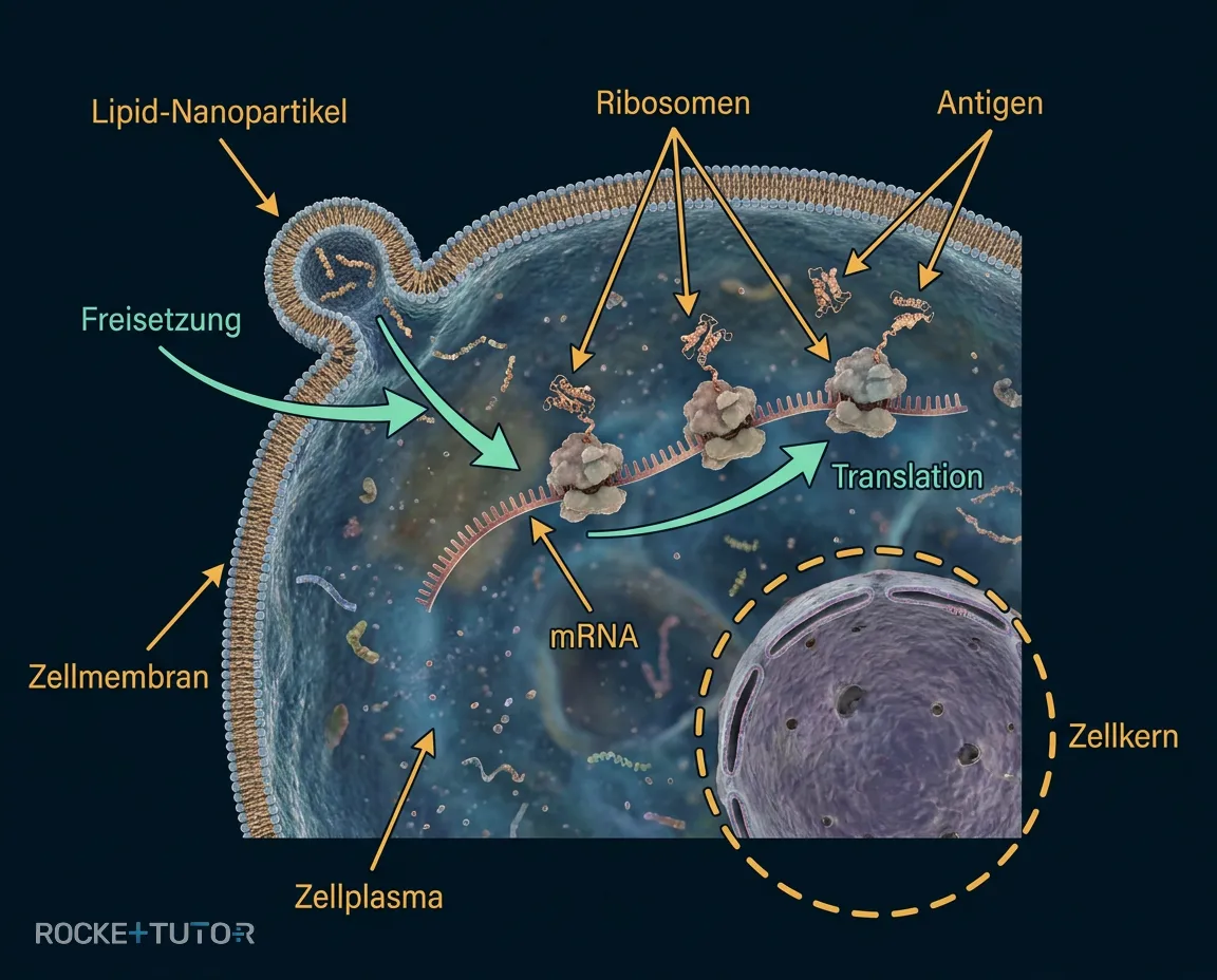 Wirkmechanismus eines mRNA-Impfstoffs