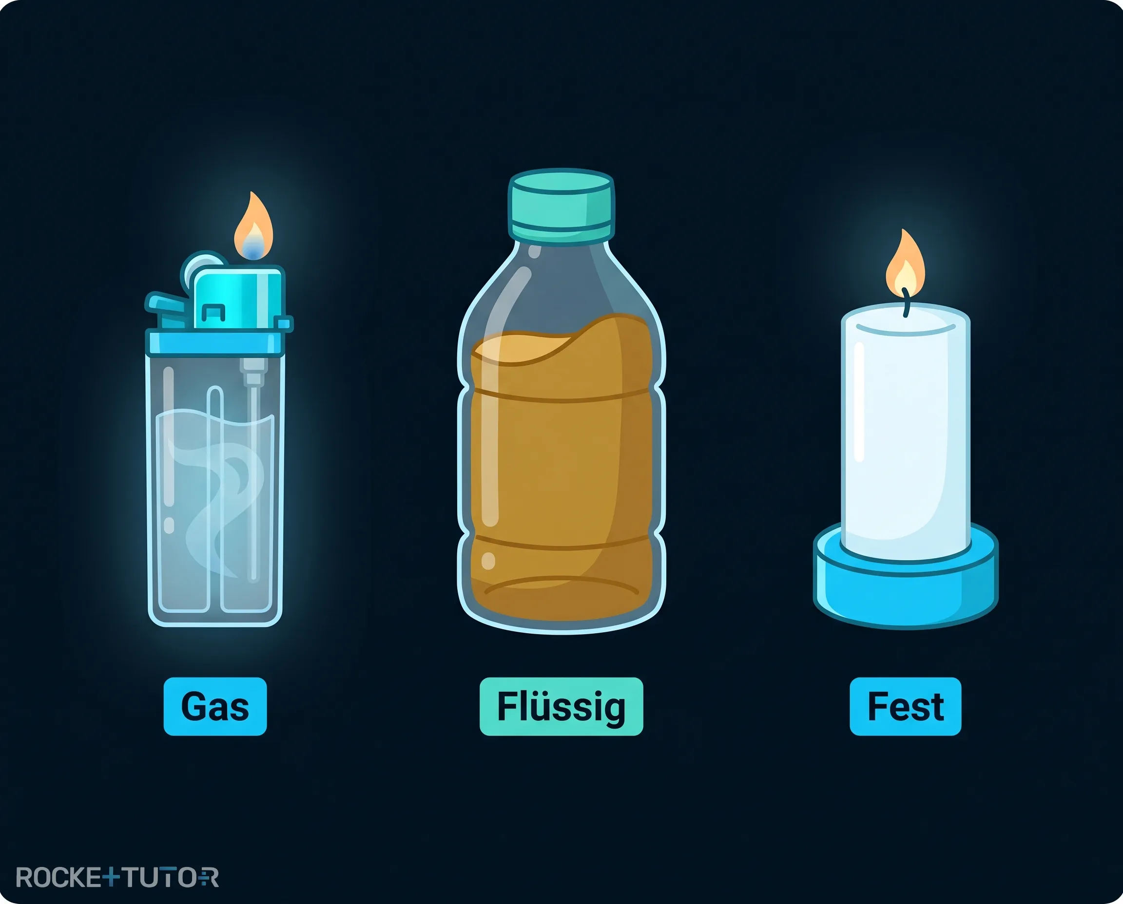 Feuerzeug, Motoröl und Kerzenwachs