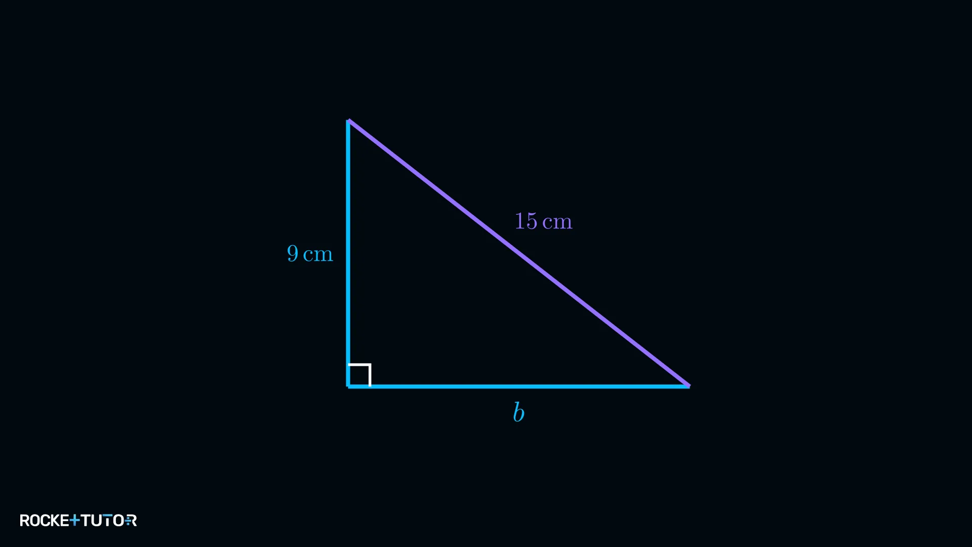 Dreieck mit Hypotenuse 15 cm und Kathete 9 cm