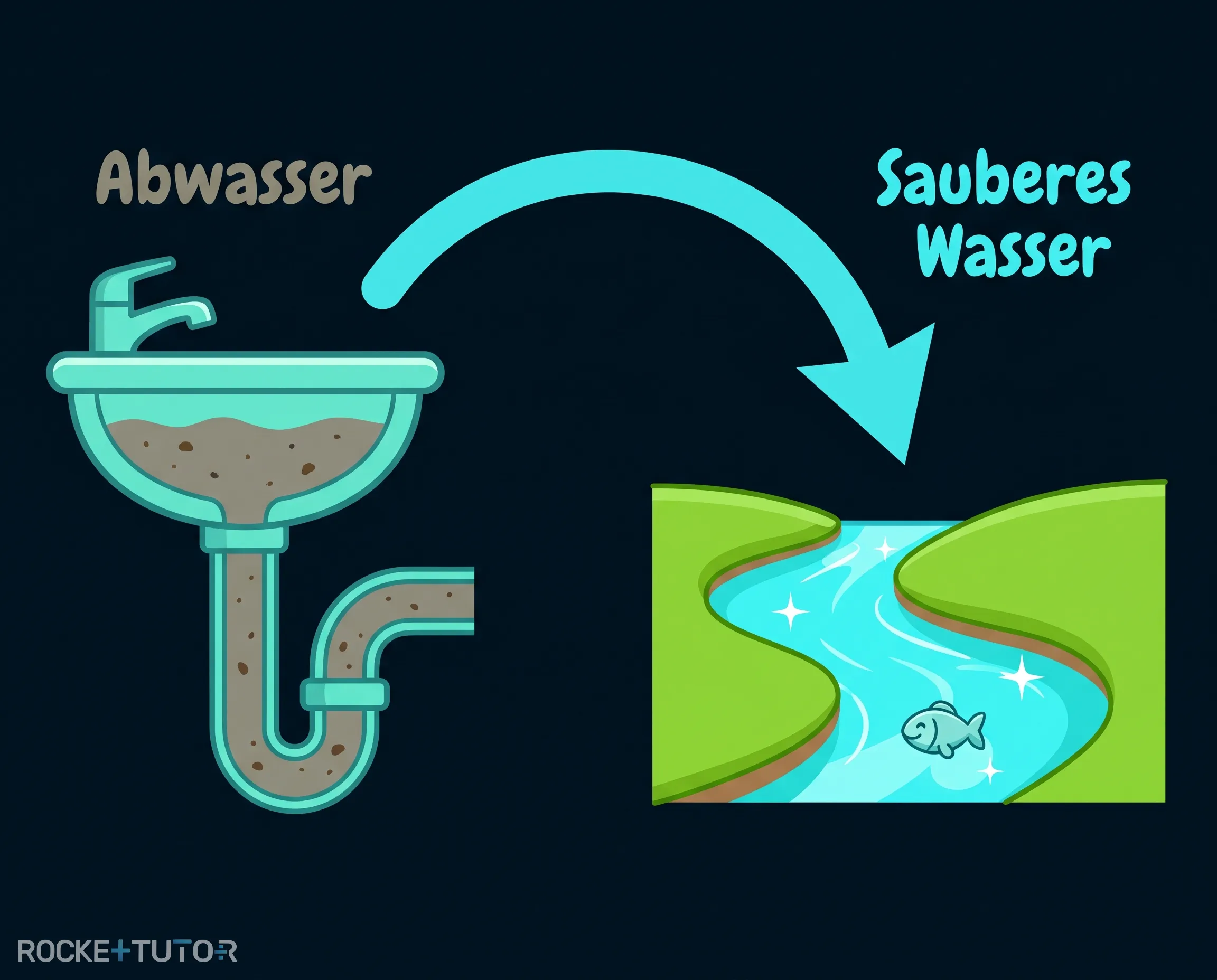 Abwasserrohr unter der Stadt