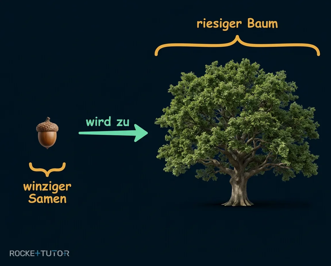 Baum wächst aus Samen