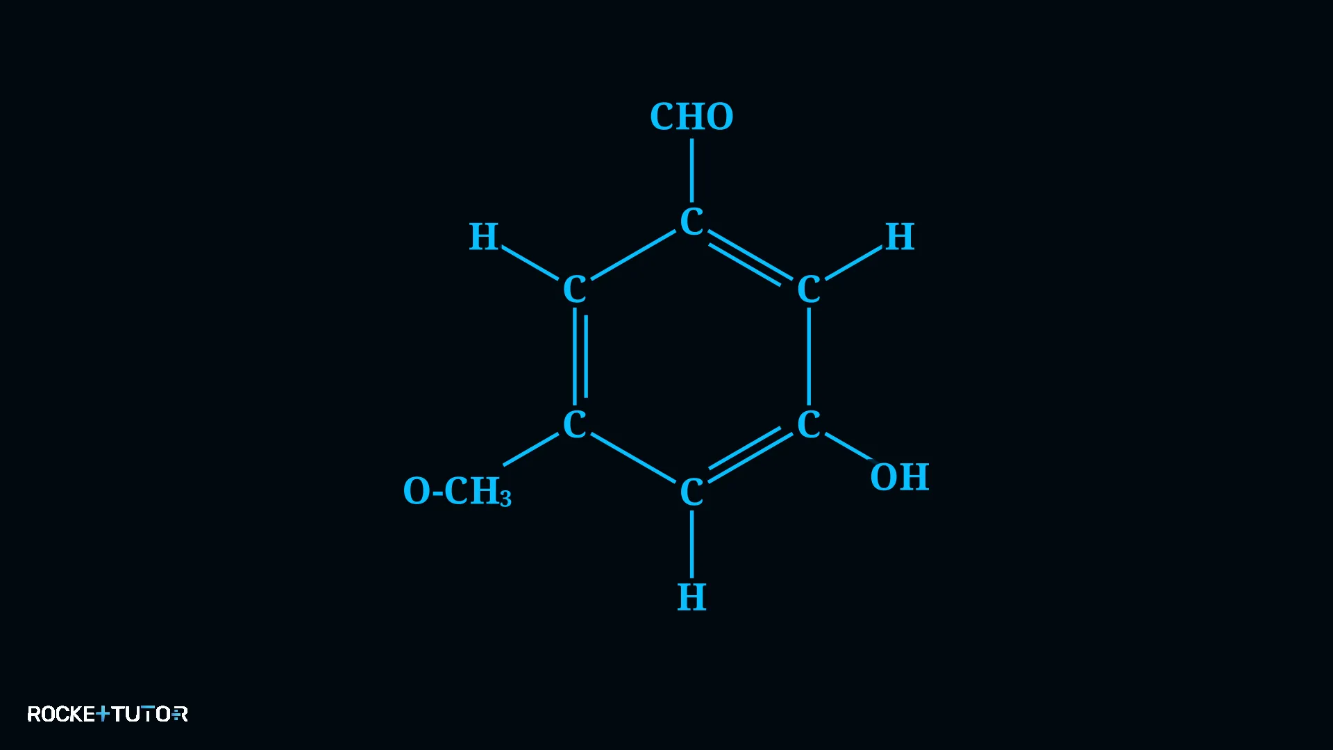 Strukturformel Vanillin funktionelle Gruppen