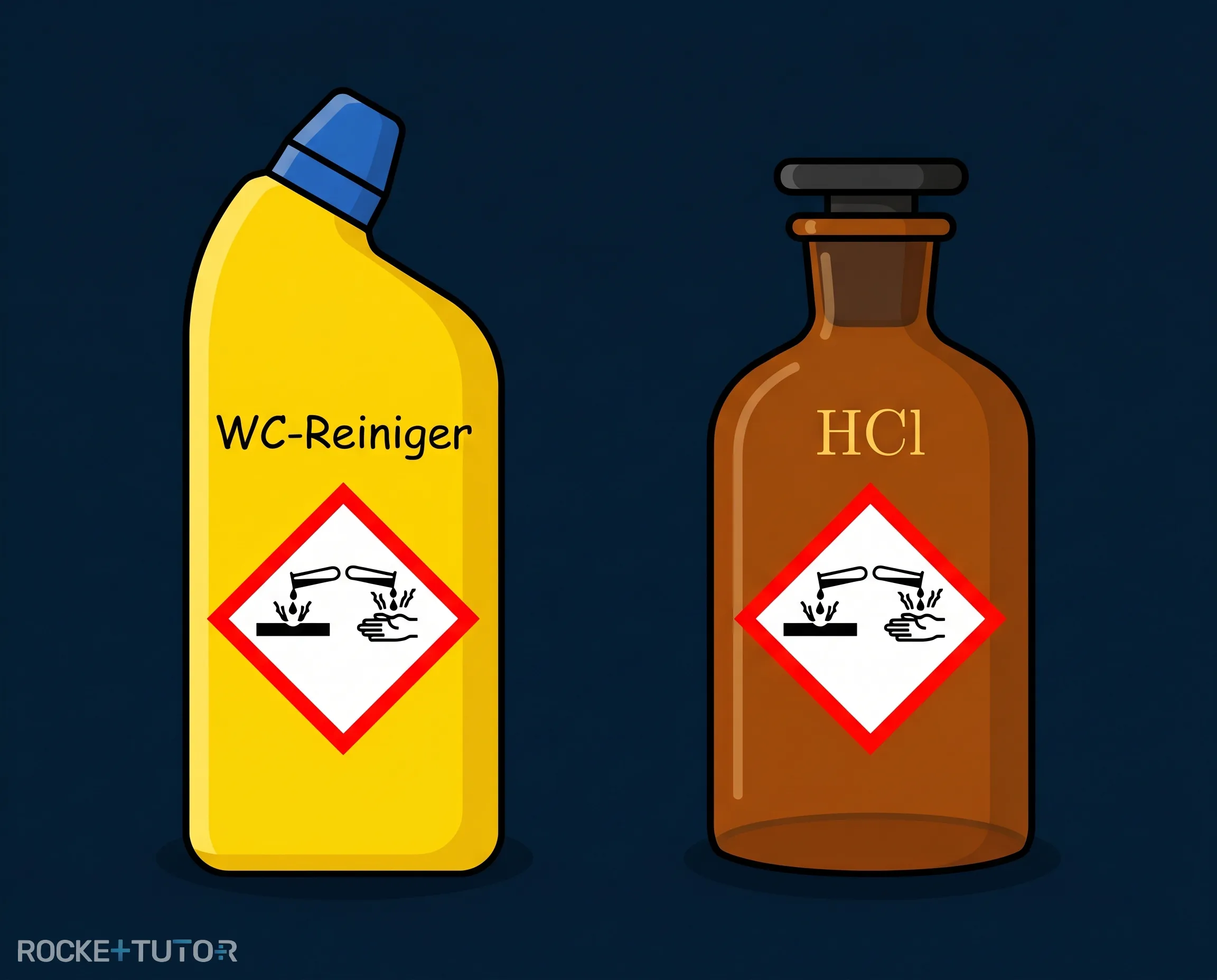 Gefahrensymbol auf einer Flasche