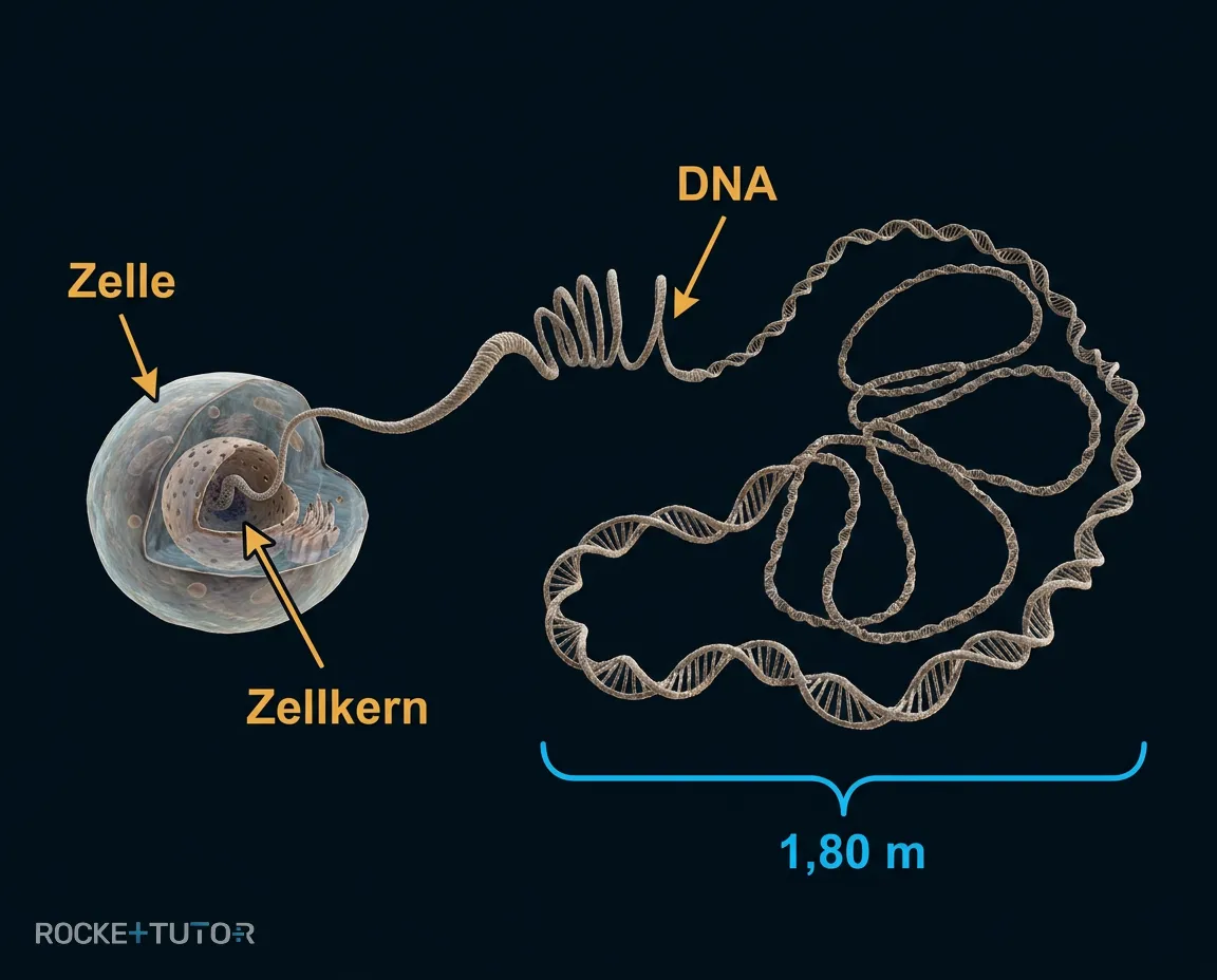 DNA Faden im Zellkern
