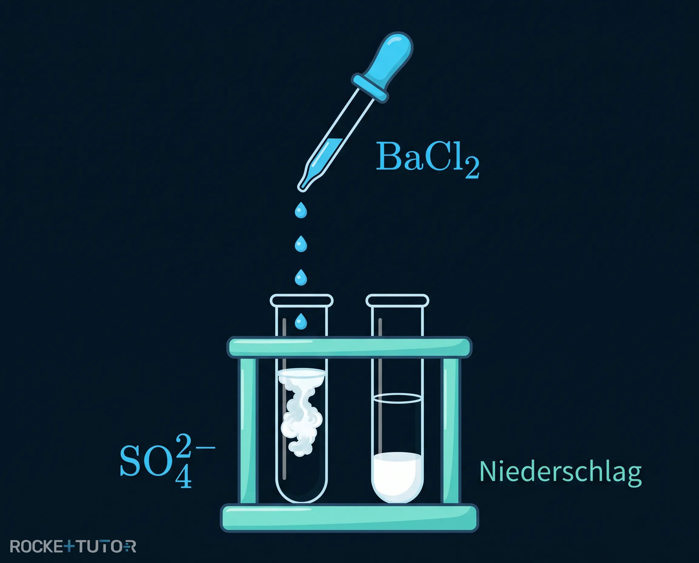 Weißer Niederschlag im Reagenzglas