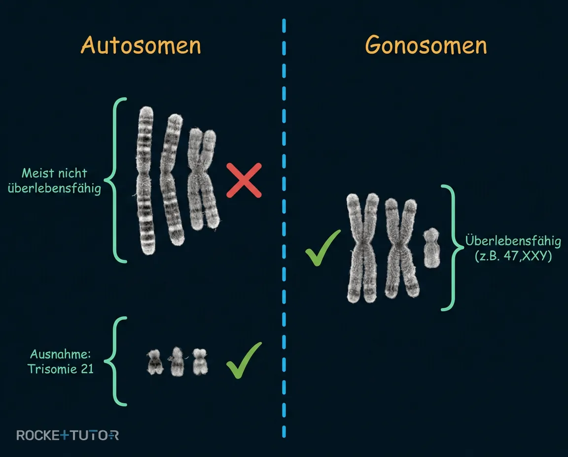 Karyogramm mit Autosomen und Gonosomen