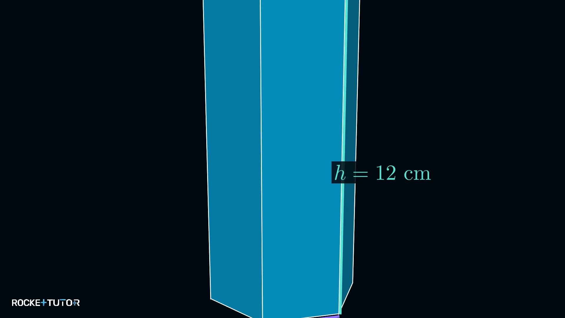 Sechseckprisma mit Seitenlänge 3 cm und Höhe 12 cm