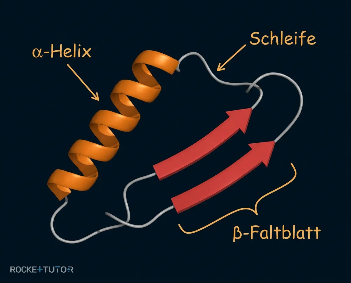 Alpha-Helix und Beta-Faltblatt