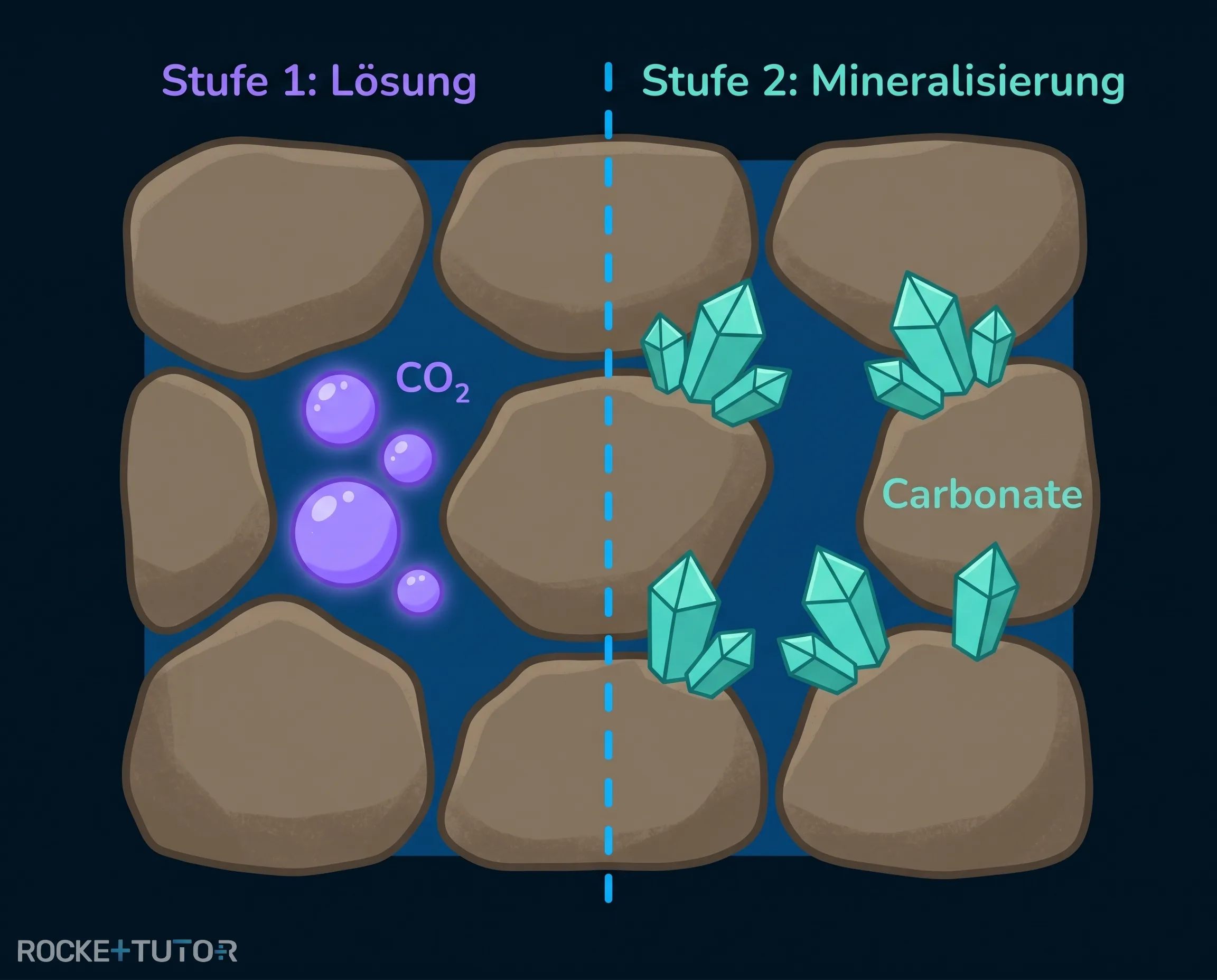 Mineralisierung von CO2 zu Gestein