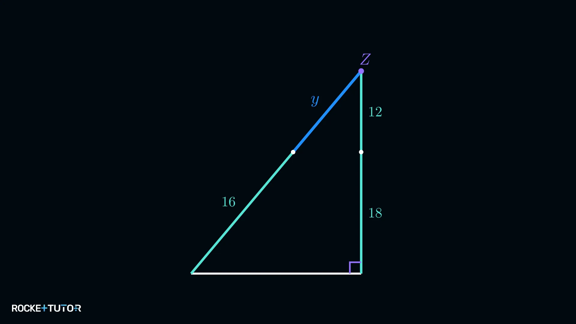 2D-Skizze des mittleren Dreiecks der Pyramide für y