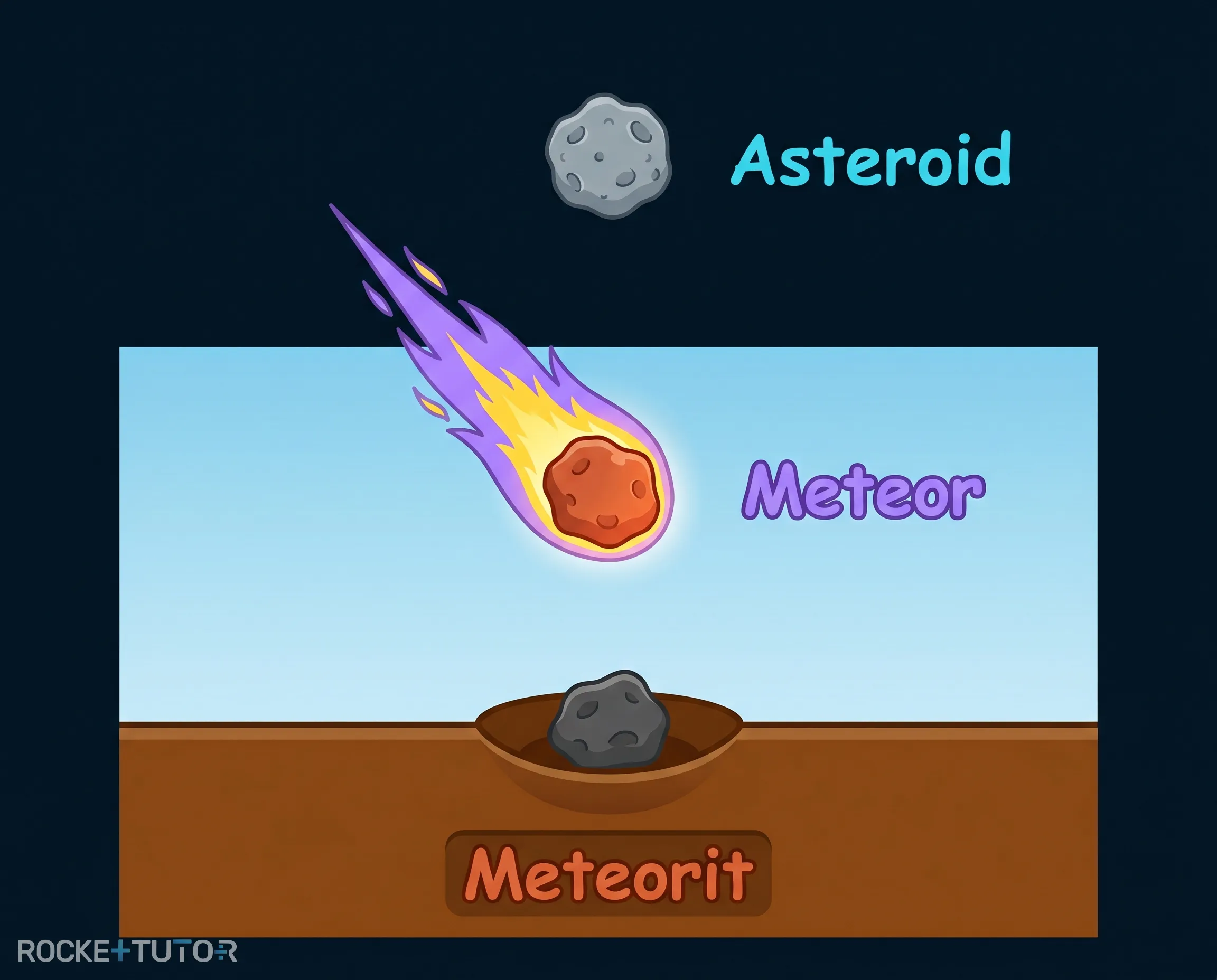 Meteor und Meteorit