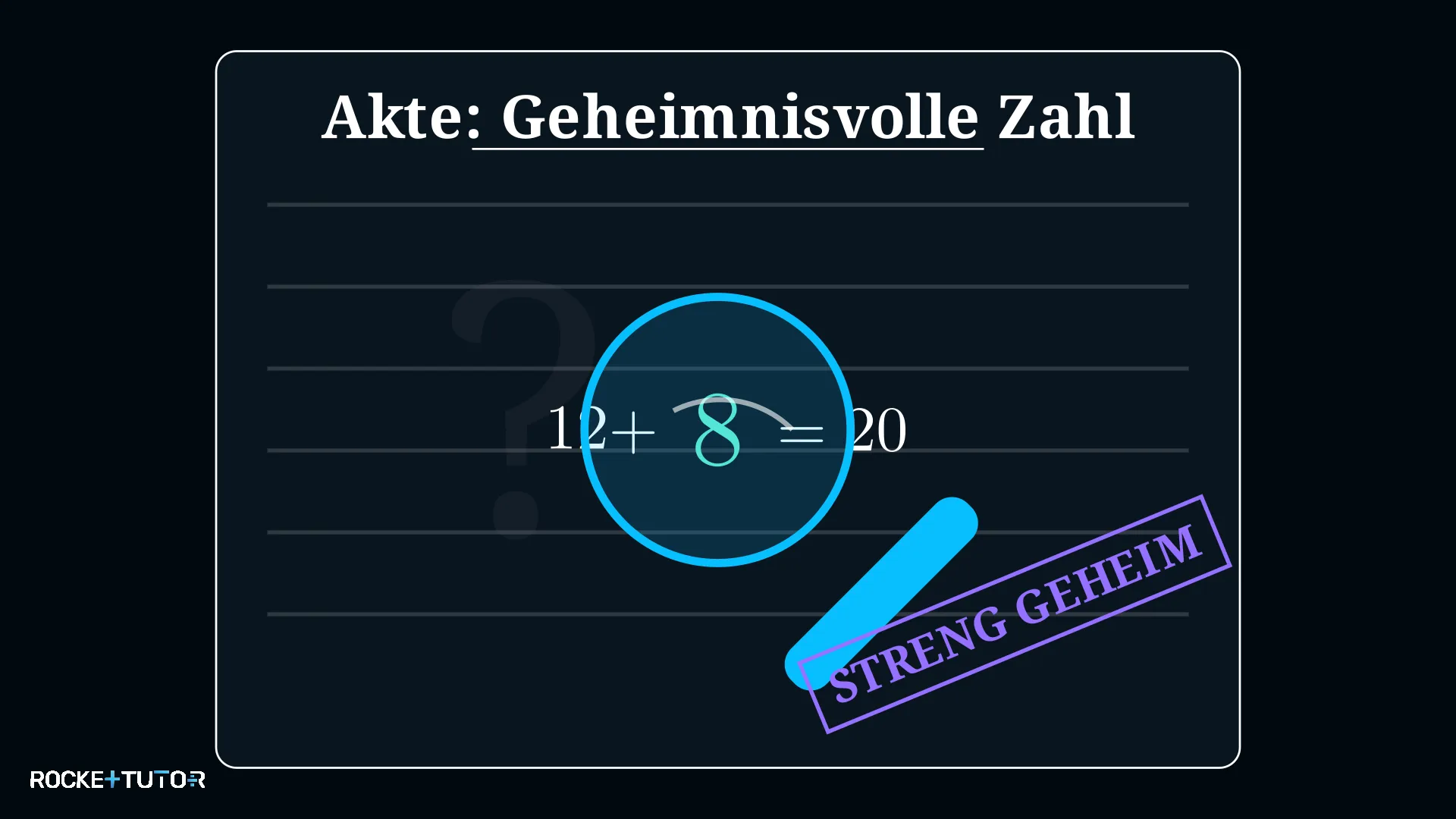 Detektiv mit Lupe und Zahlen