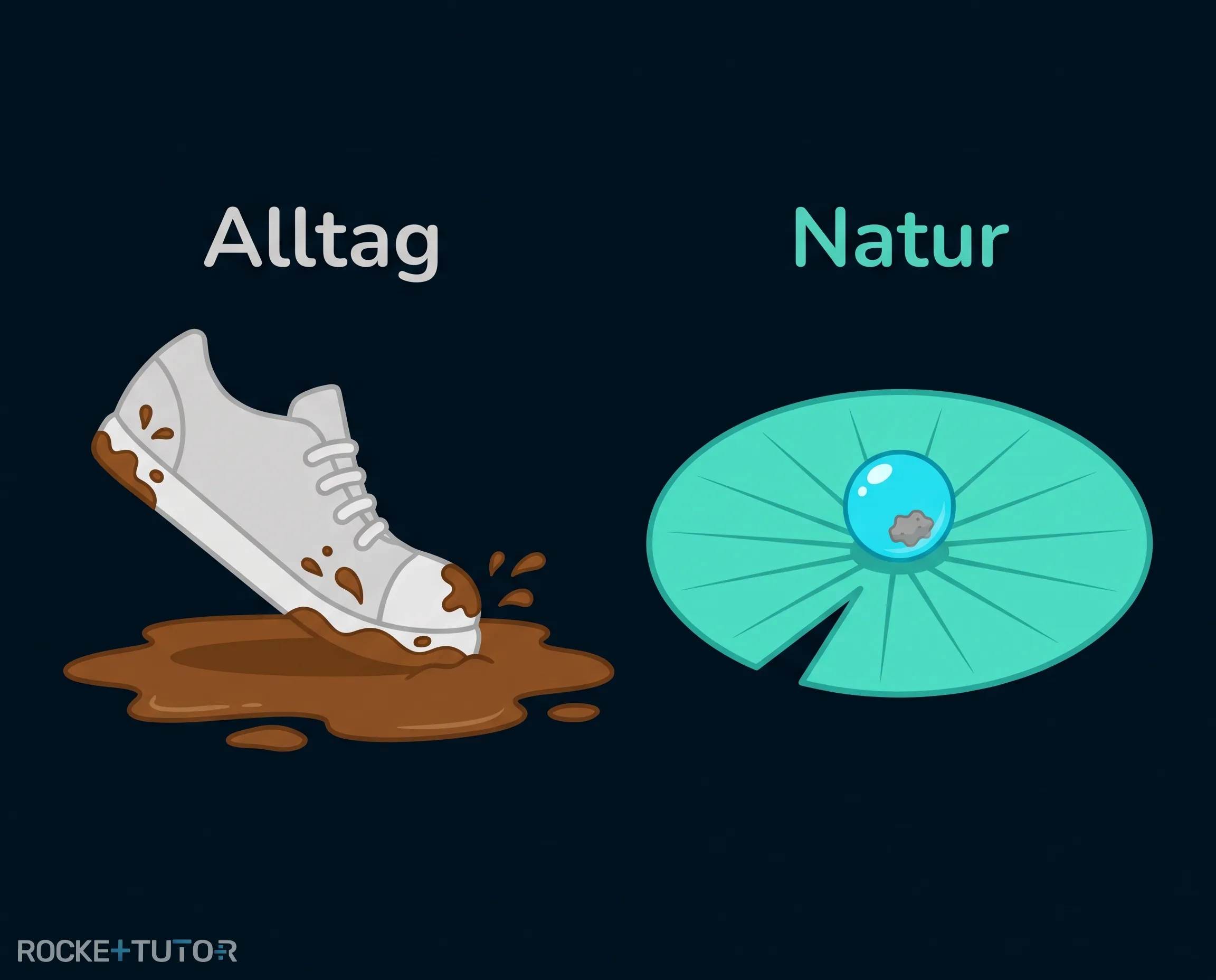 Schuh über Schlammpfütze