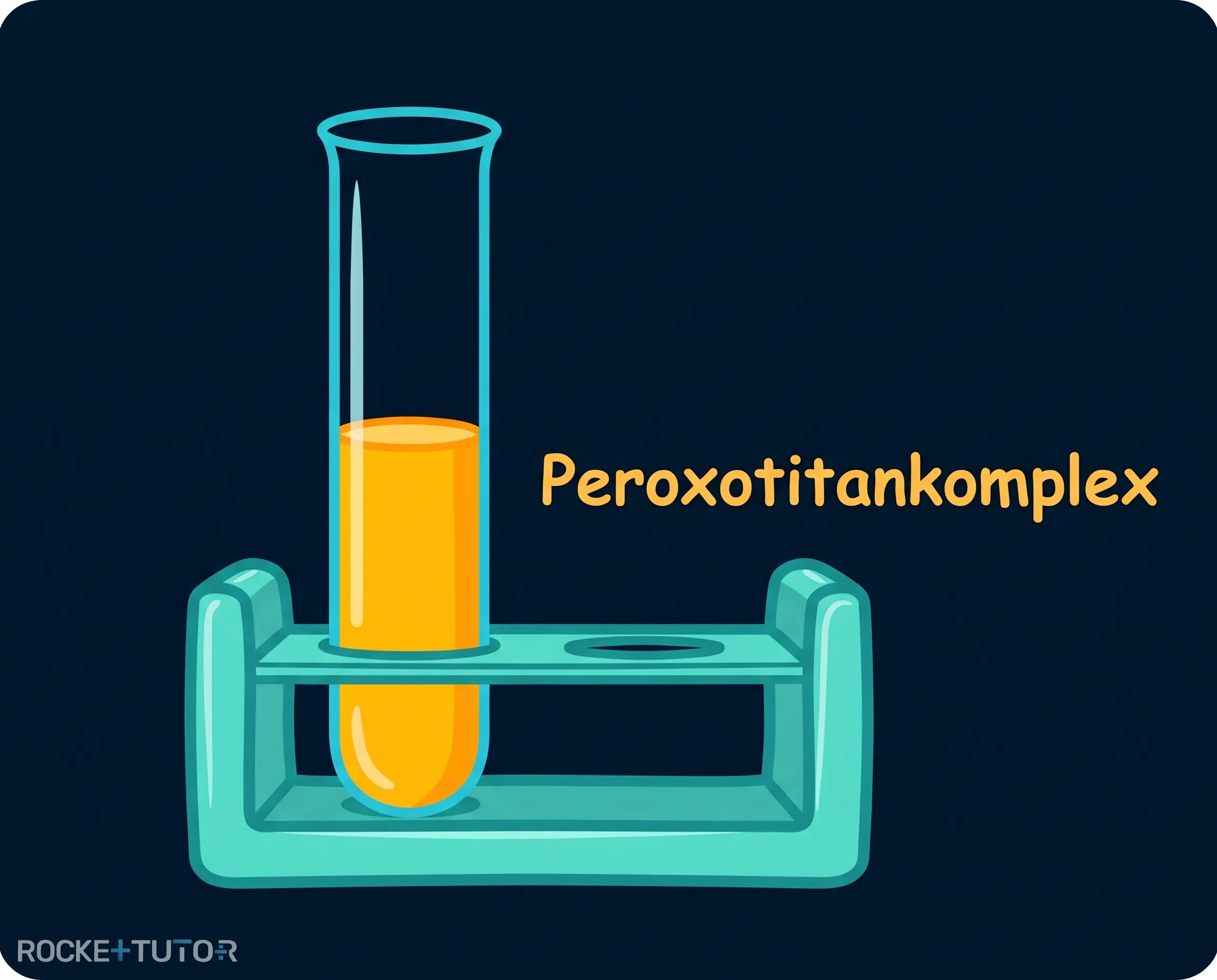 Gelb-oranger Peroxotitankomplex im Reagenzglas