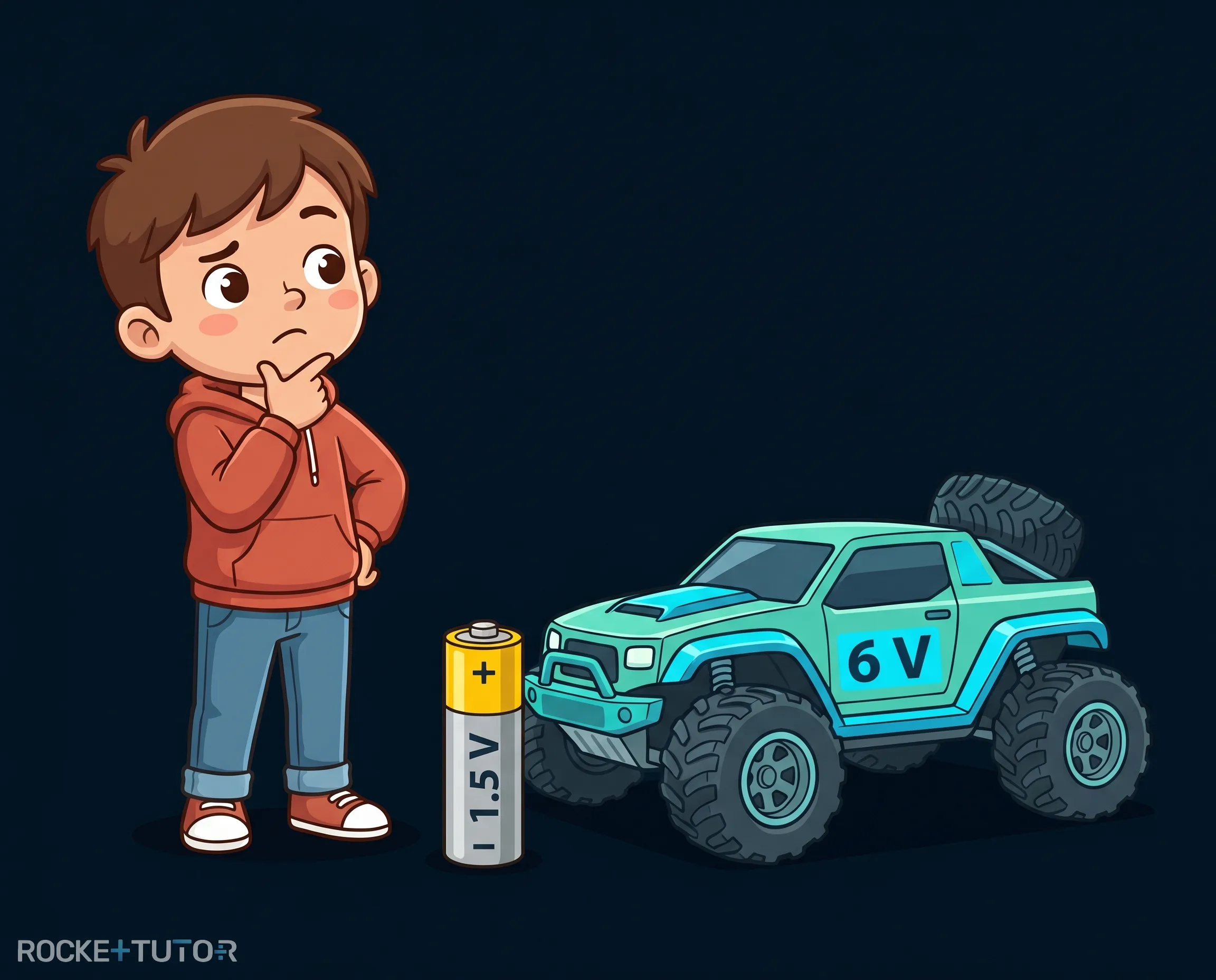 Batterien und ferngesteuertes Auto