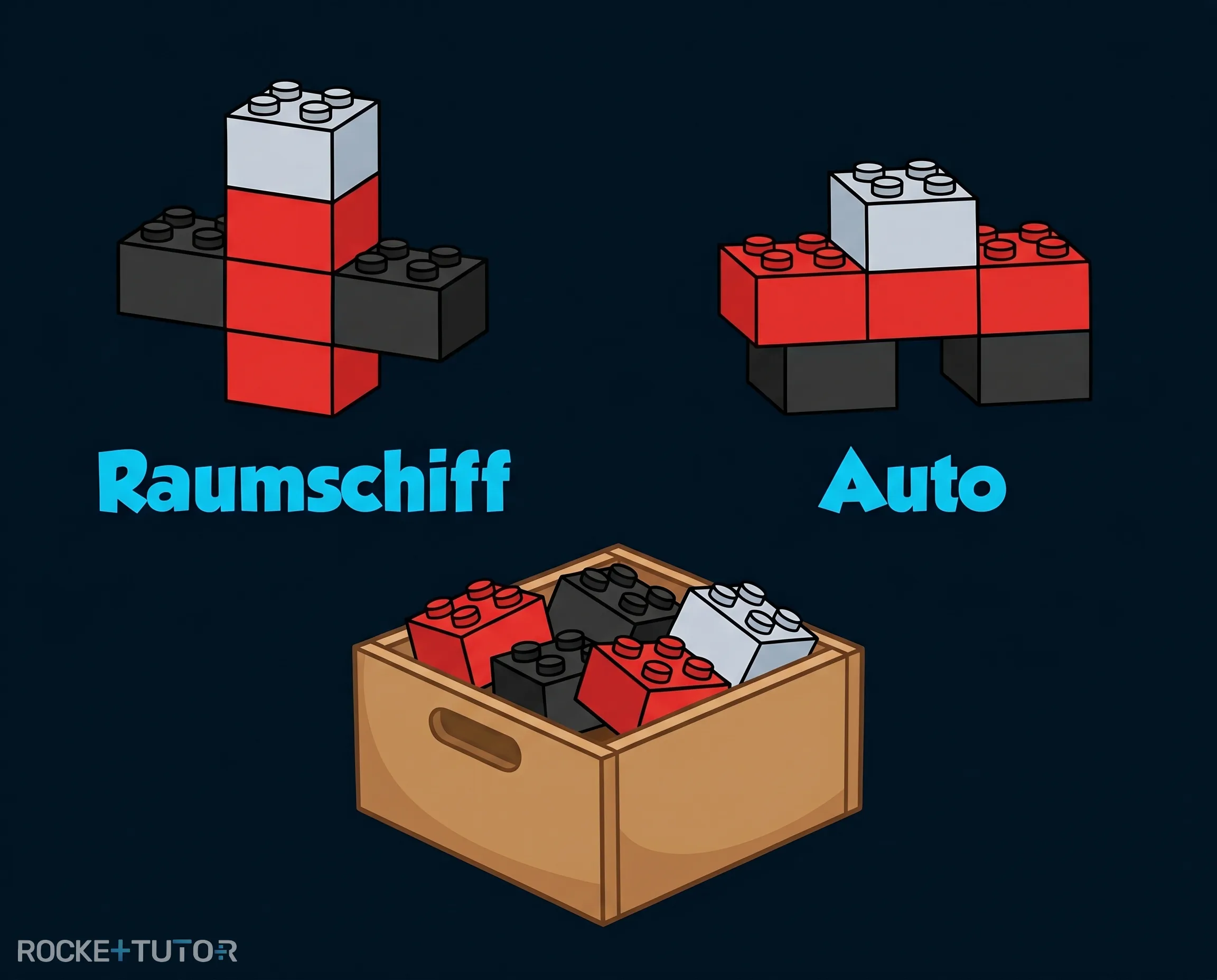 Bausteine Raumschiff und Auto