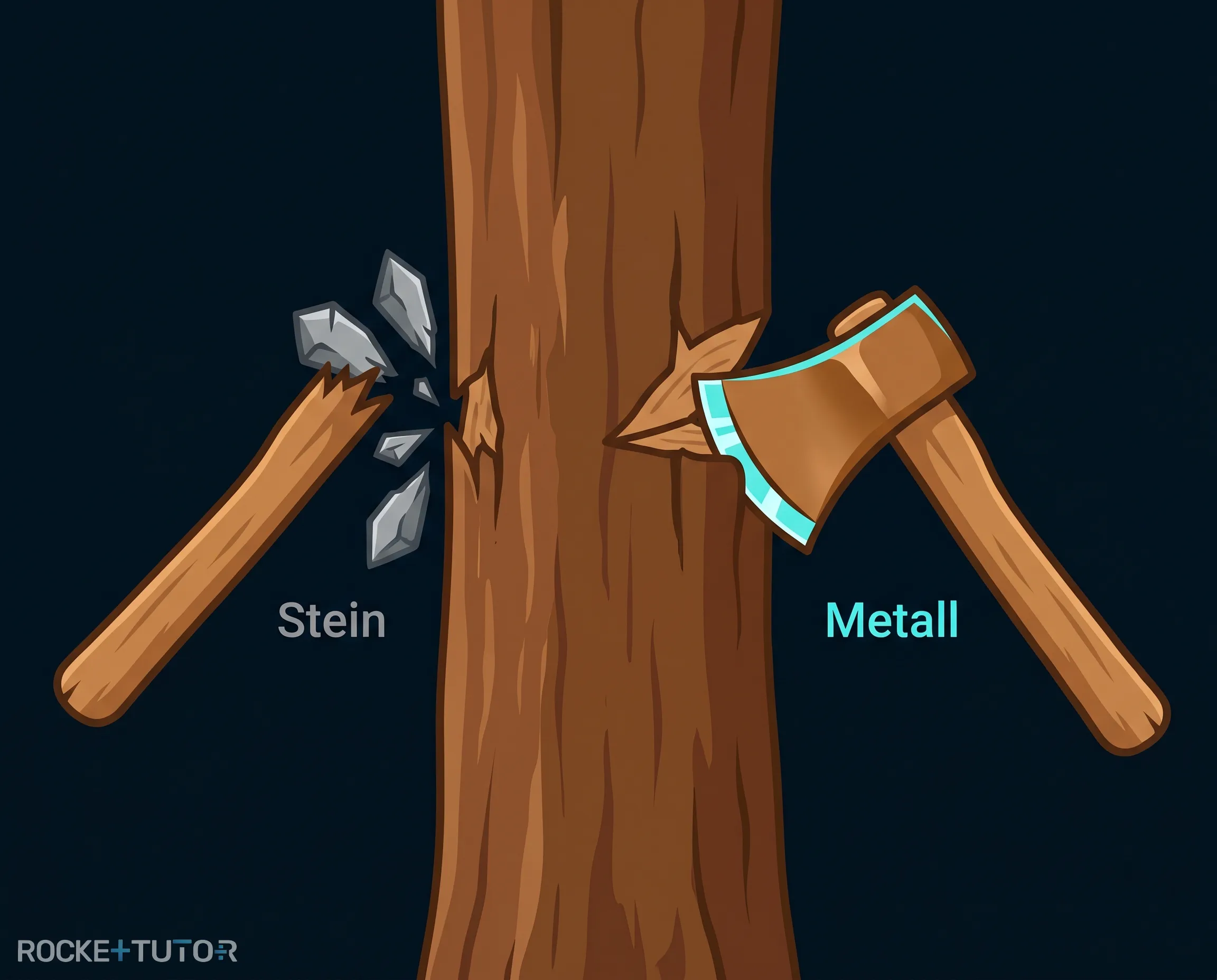 Menschen in der Steinzeit entdecken Metalle