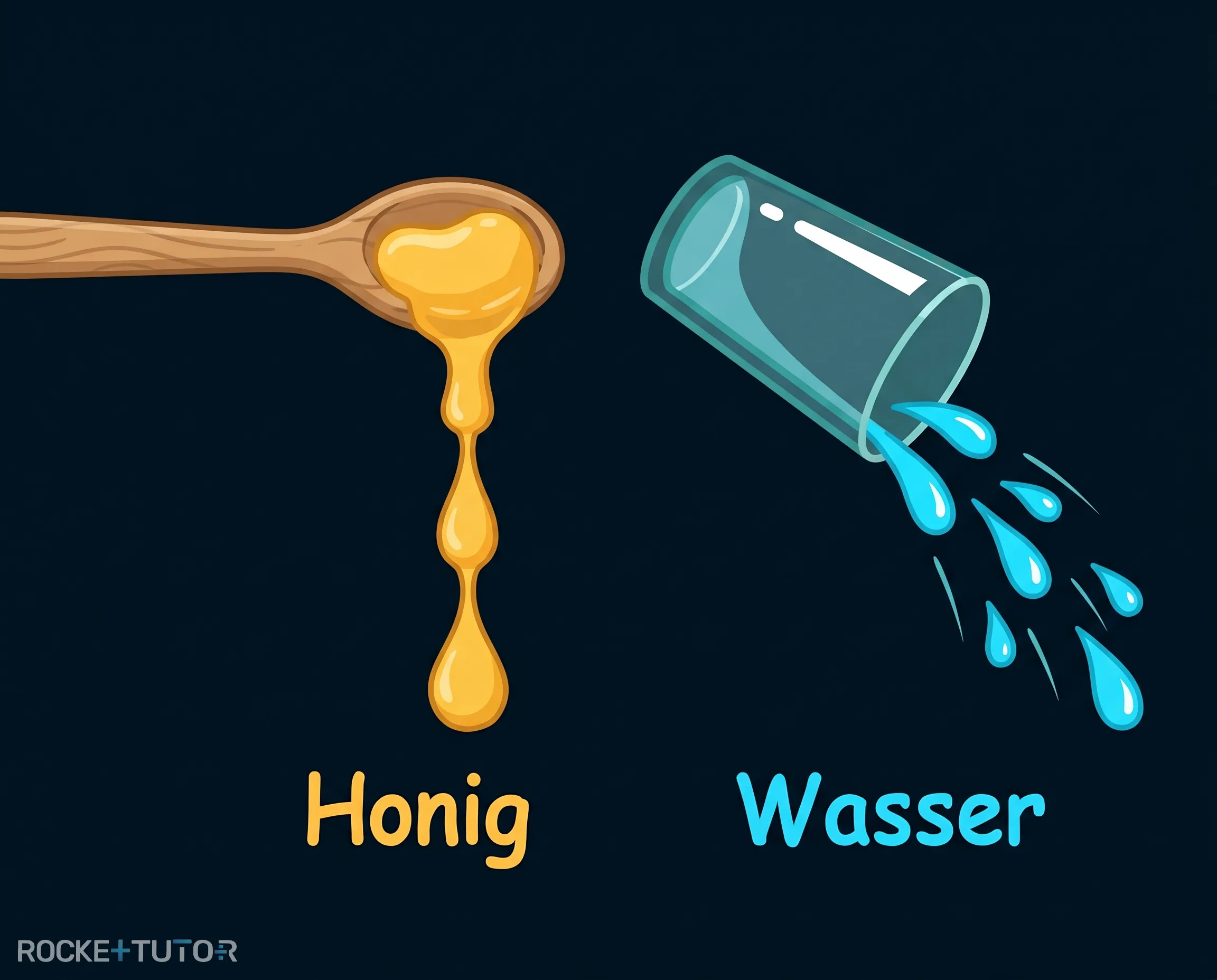 Moleküle von Wasser und Alkohol
