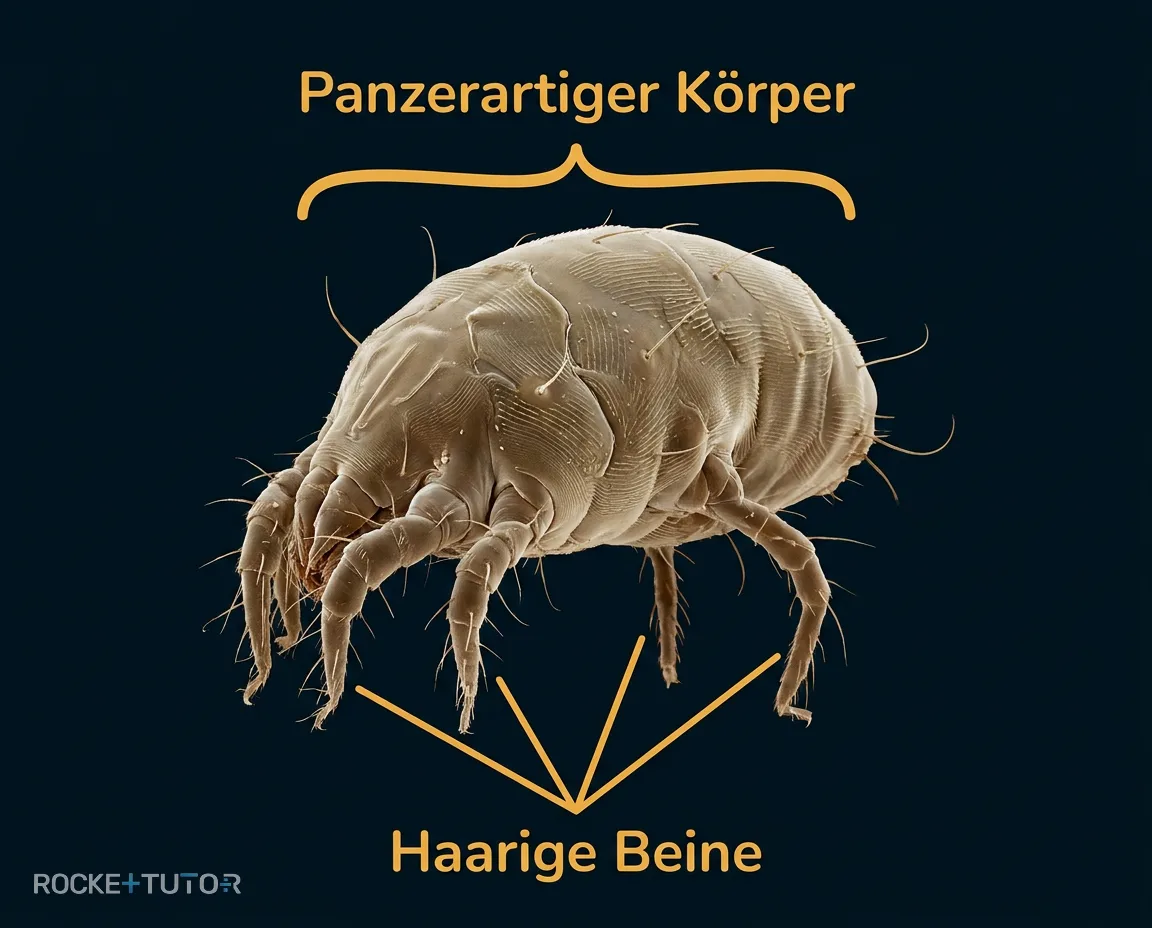 Hausstaubmilbe unter dem Rasterelektronenmikroskop