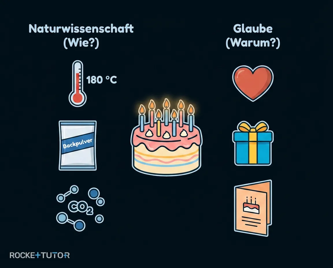 Oma backt einen Geburtstagskuchen