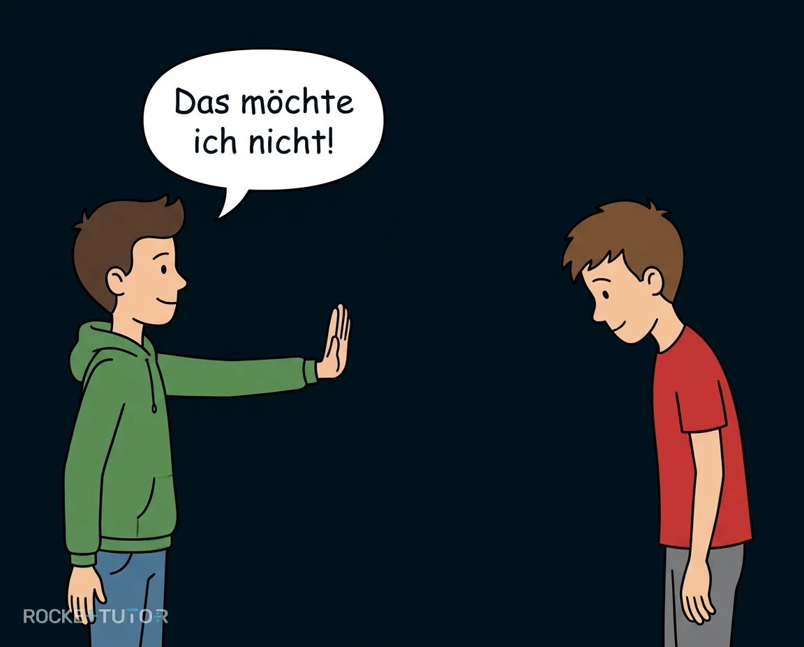 Zwei Personen kommunizieren Grenzen