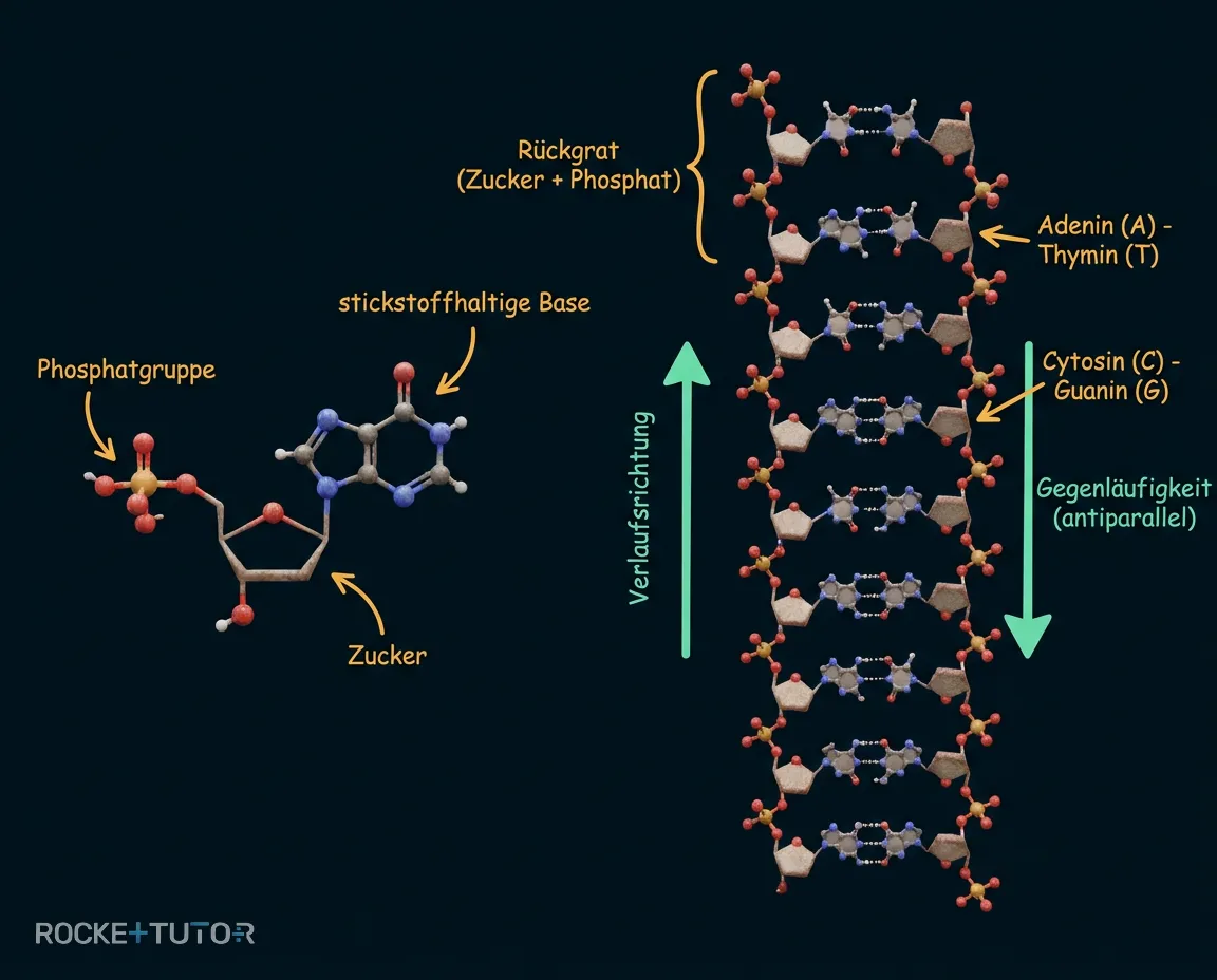 Molekularer Aufbau der DNA Doppelhelix