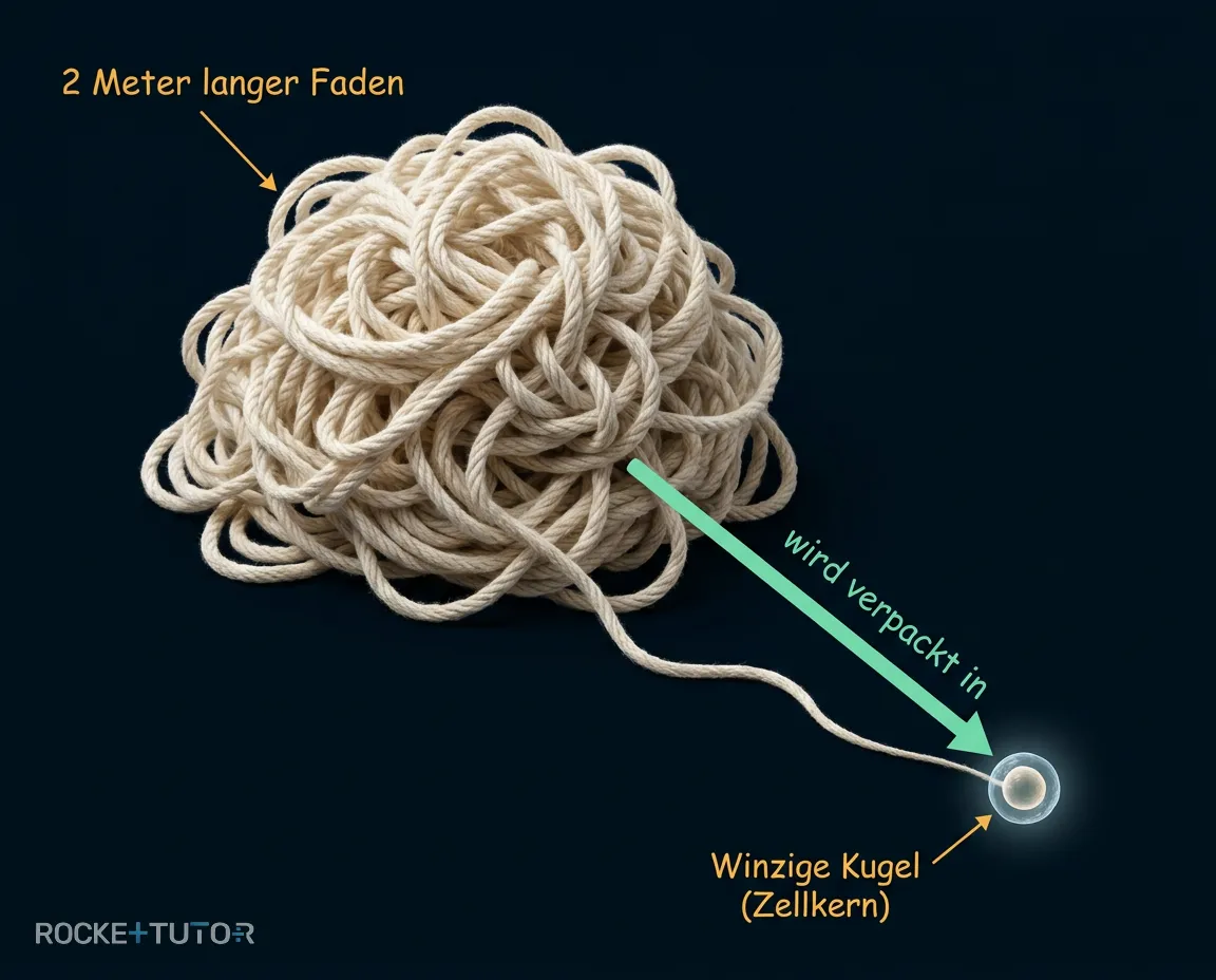 Kugel mit langem Faden