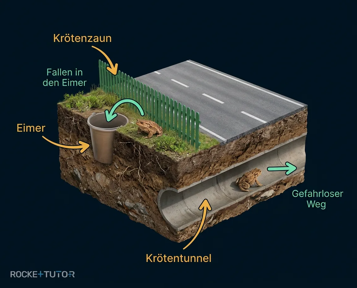 Gefahren und Rettungsaktionen für Kröten