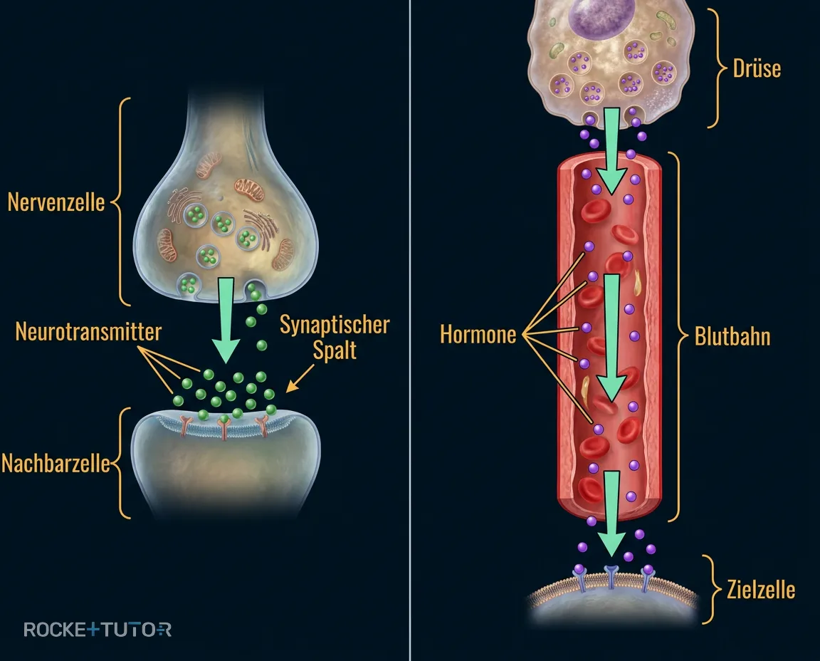 Vergleich Hormone und Neurotransmitter