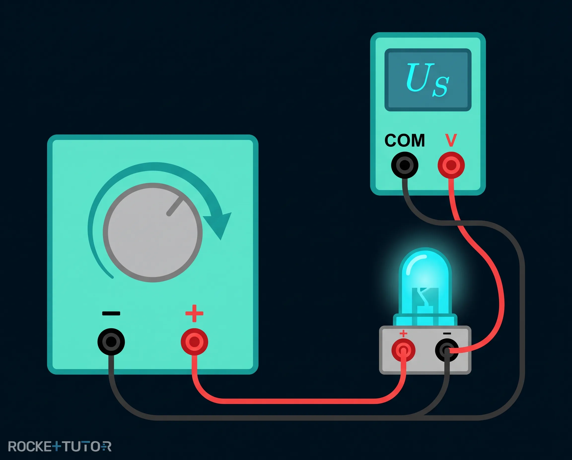 Schaltplan für das LED-Experiment