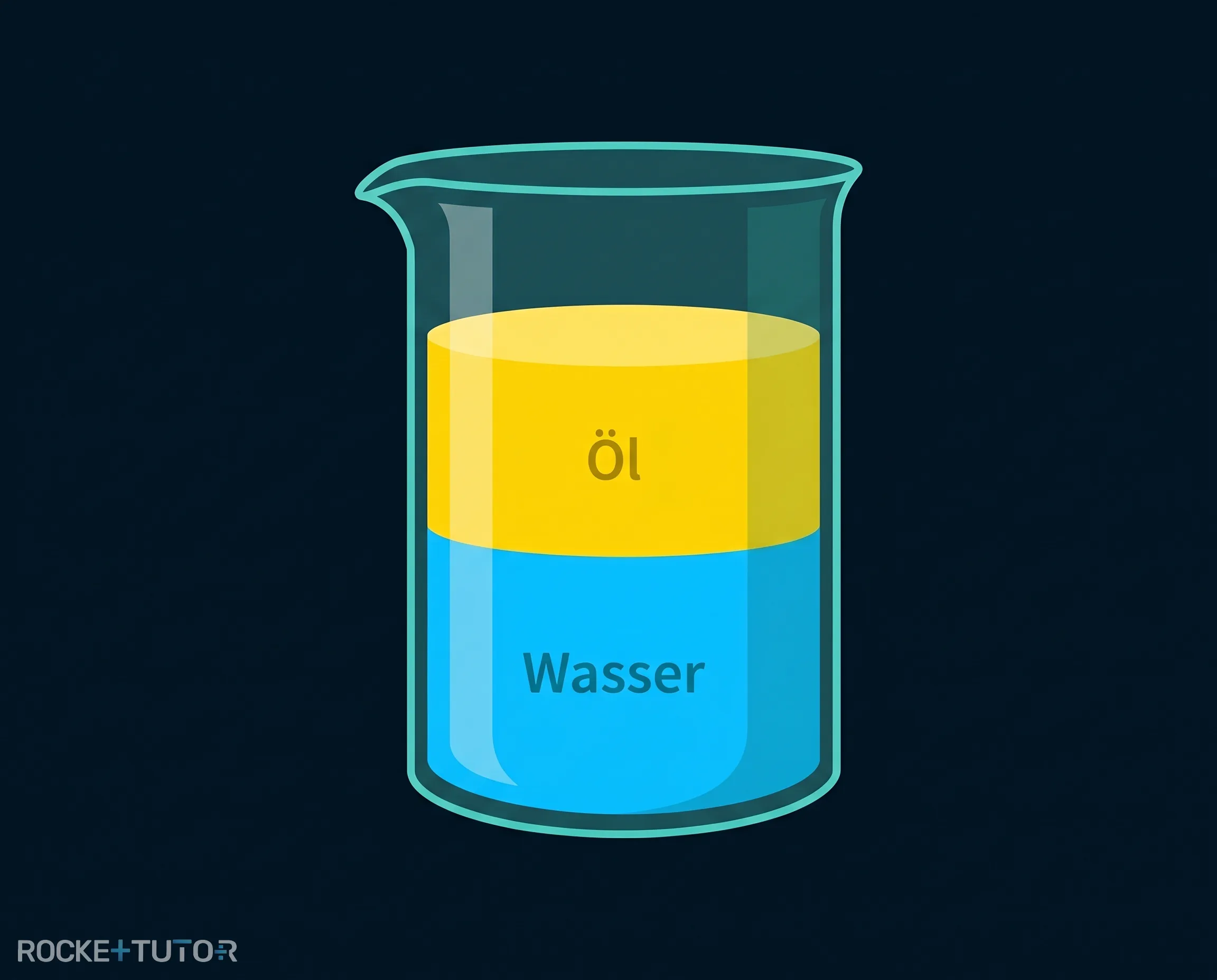Öl und Wasser Trennung