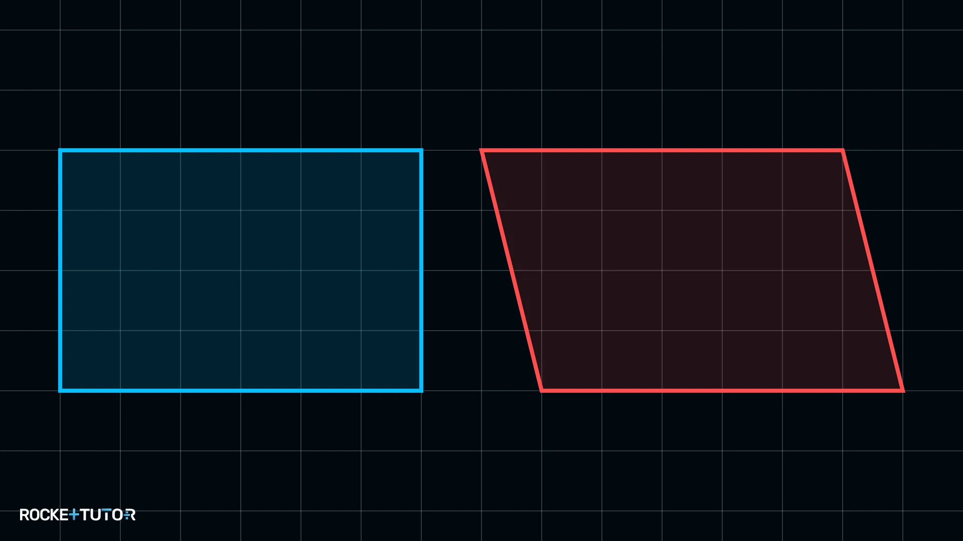 Rechteck und Parallelogramm auf Karopapier