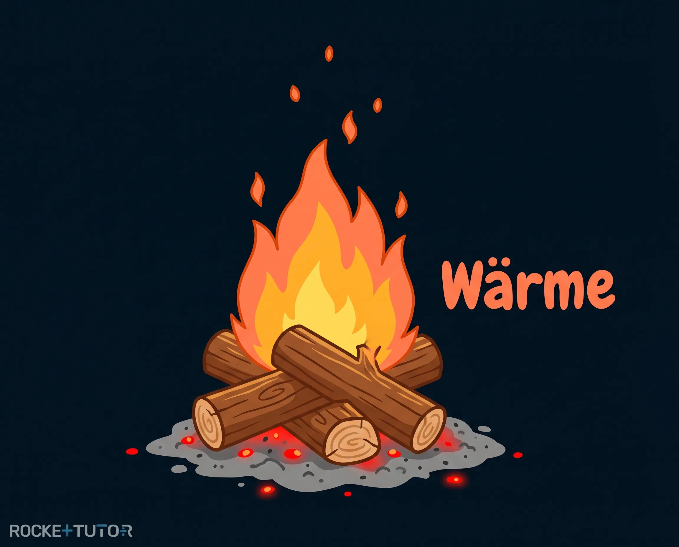 Brennendes Lagerfeuer in der Natur