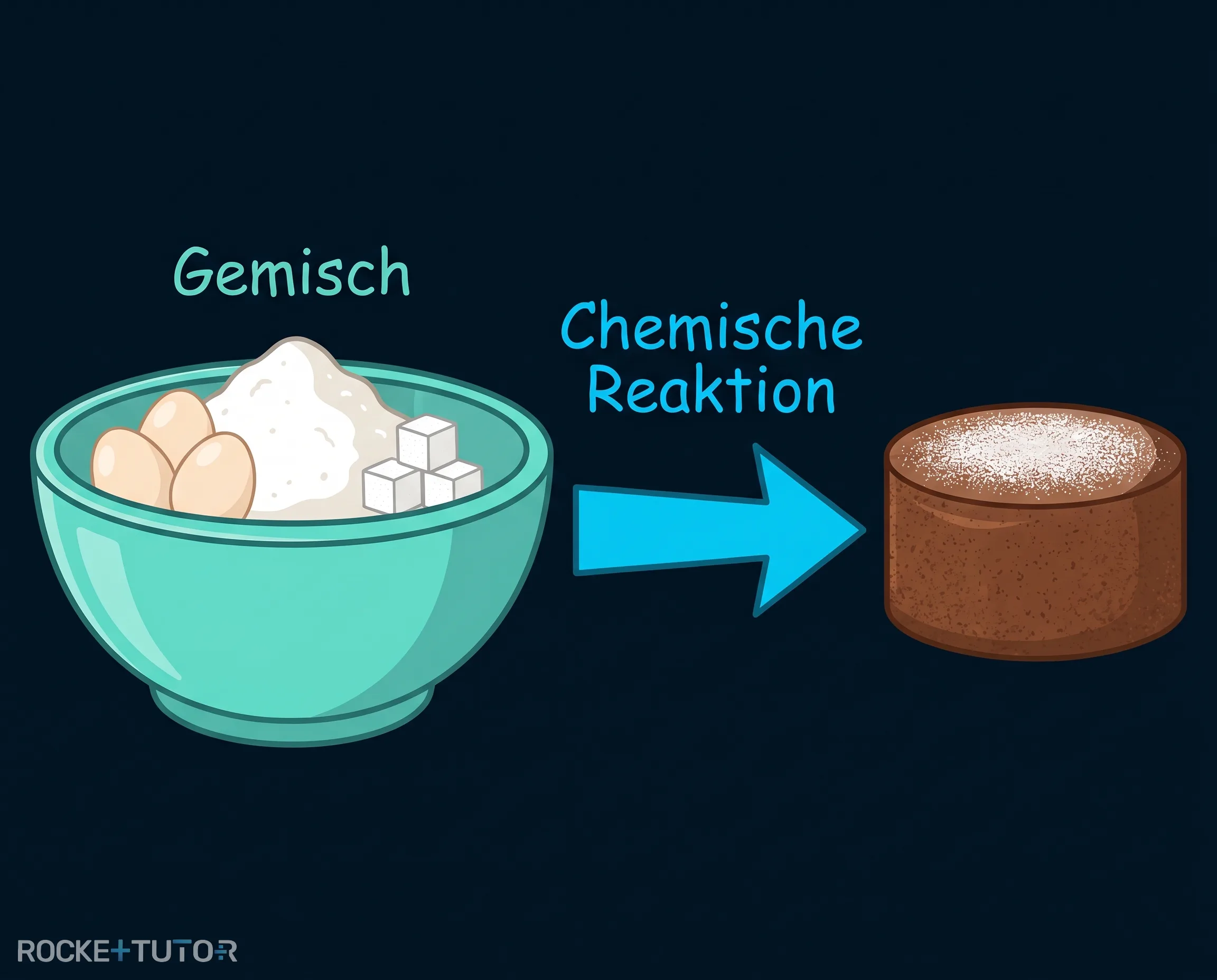 Kuchen backen als chemische Reaktion