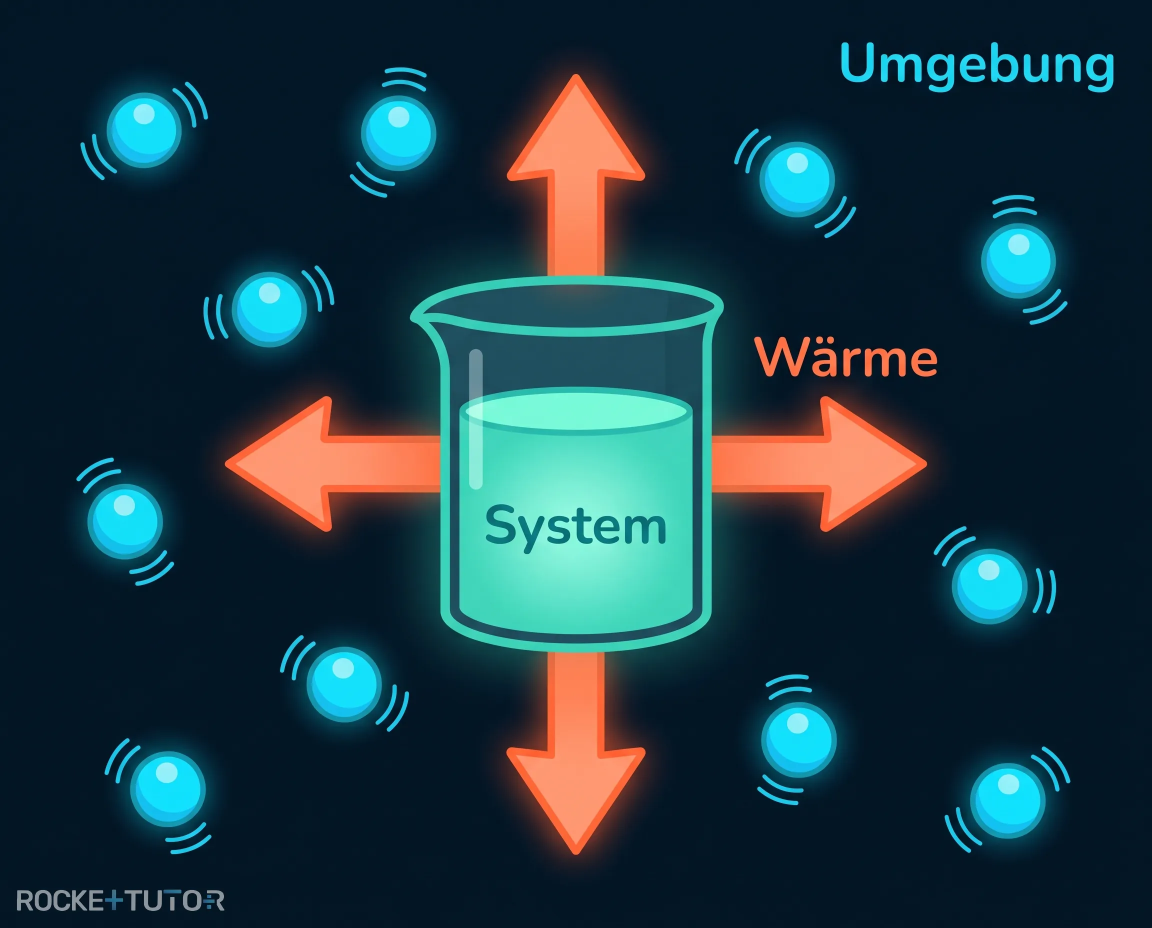 Teilchenbewegung in System und Umgebung