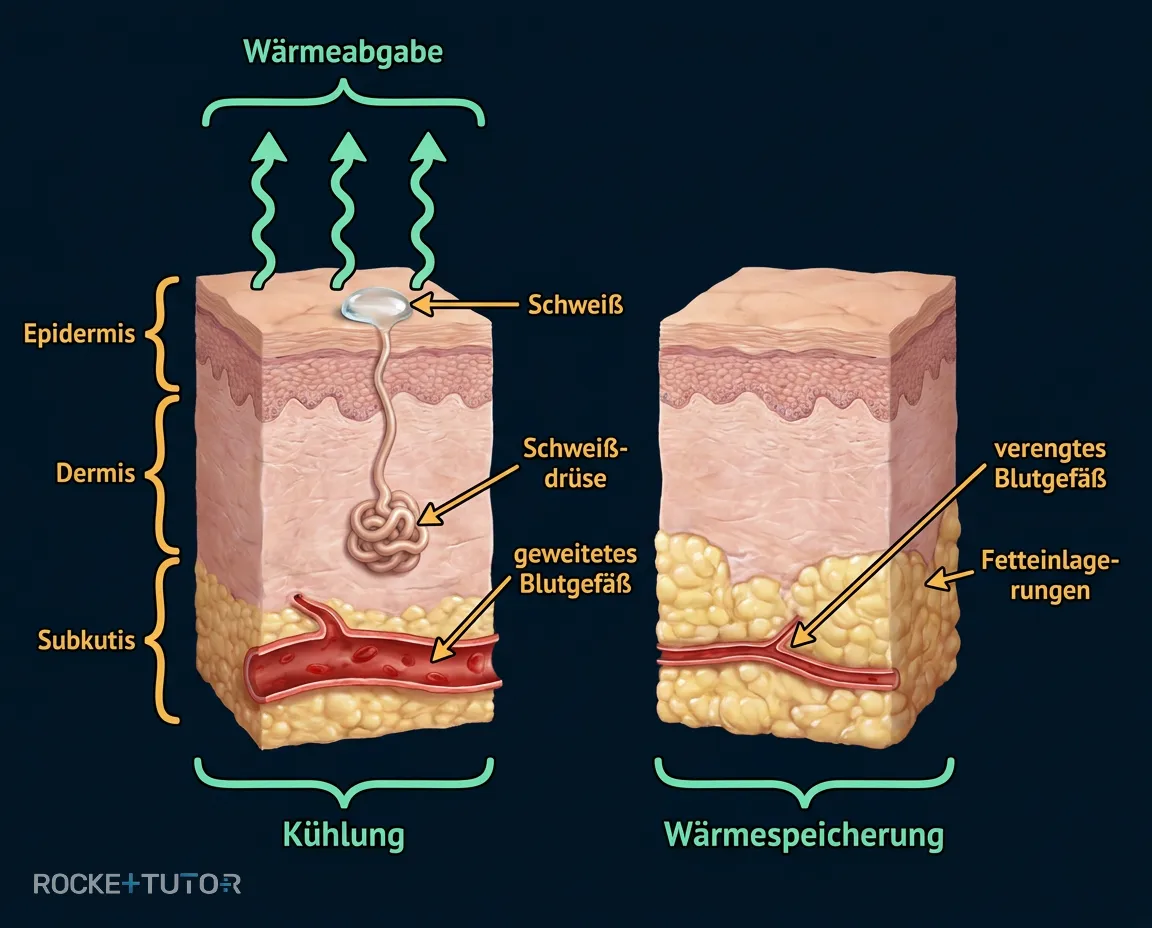 Temperaturregulation der Haut