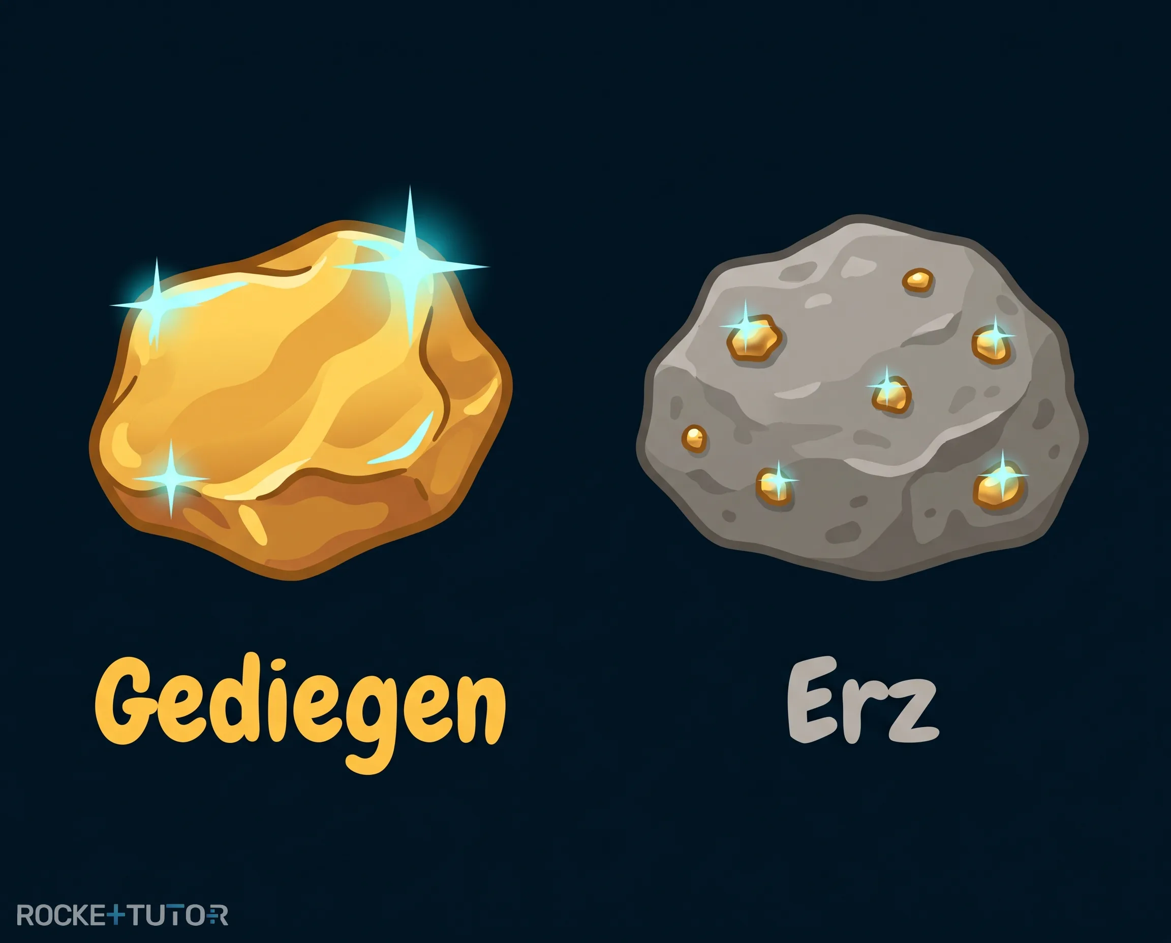 Gediegenes Kupfer in der Natur